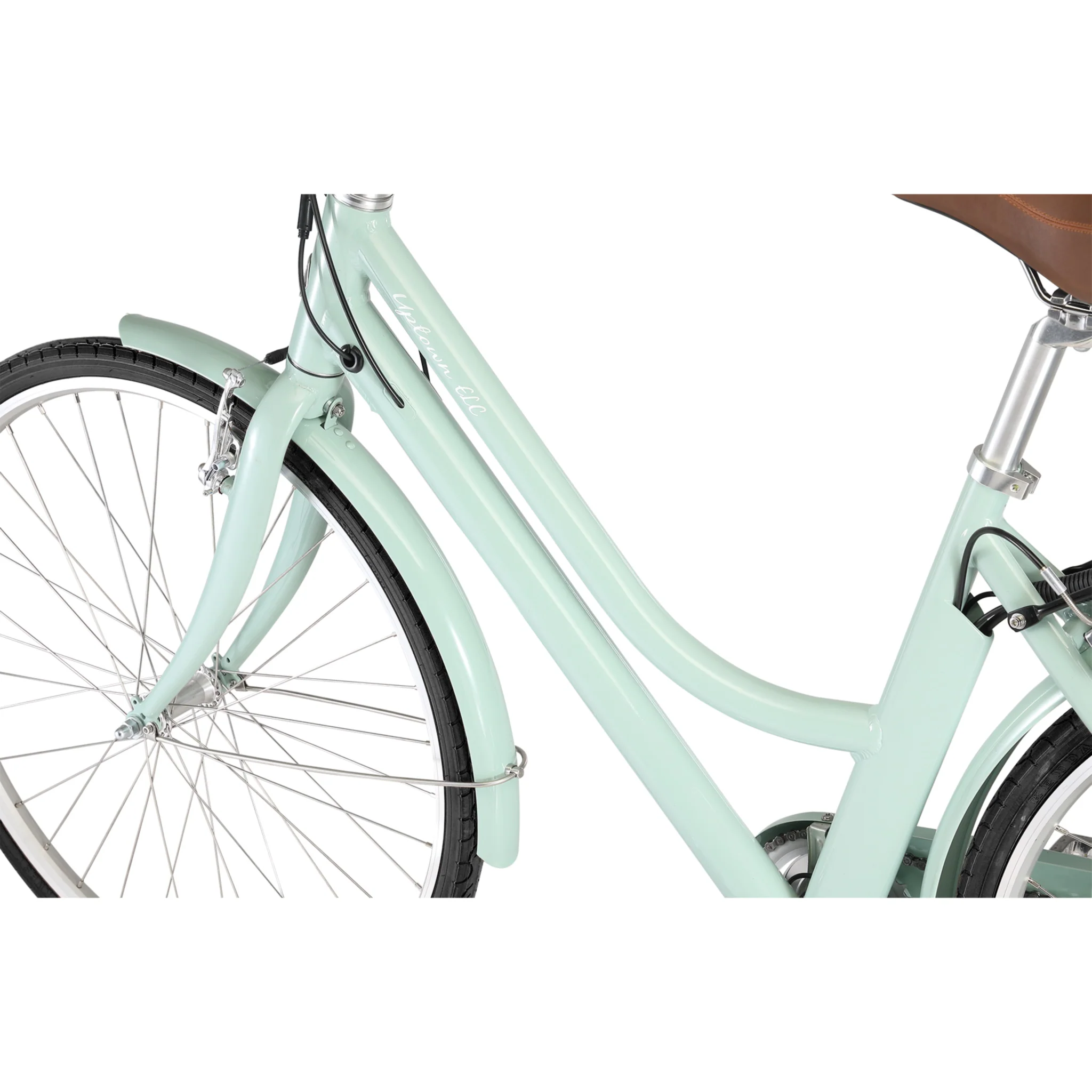 Pedal Uptown ELC Electric Cruiser Bike 374Wh Battery Sage/Black - Image 4