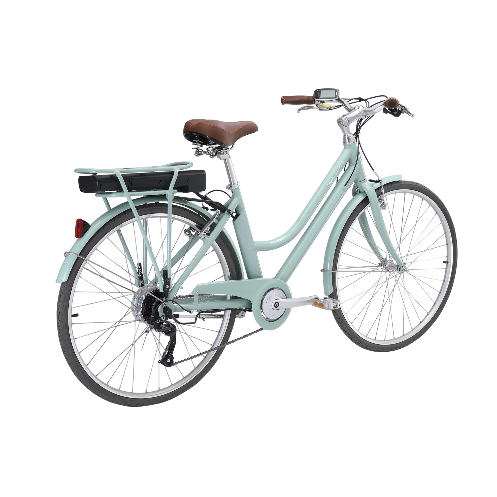 Pedal Uptown ELC Electric Cruiser Bike 374Wh Battery Sage - Image 3