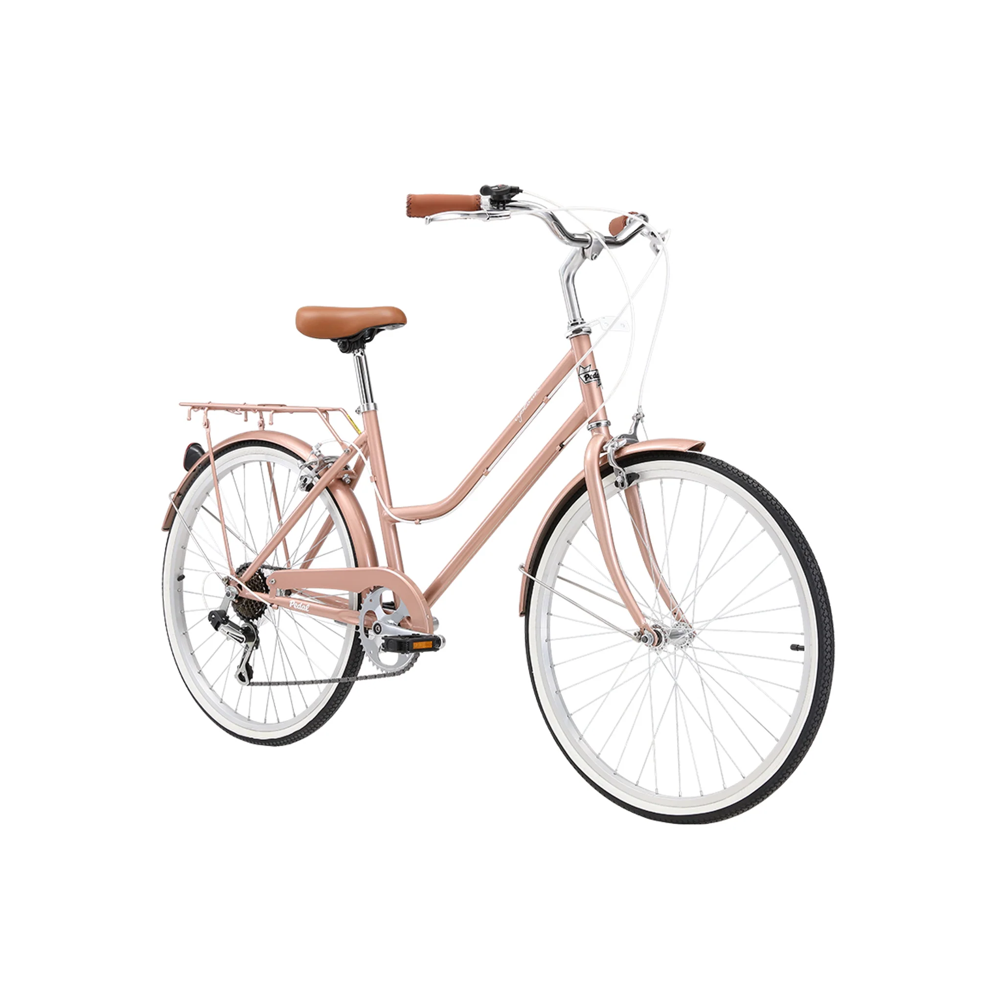 Pedal Uptown Kid’s 24” Cruiser Bike Rose Gold - Image 2