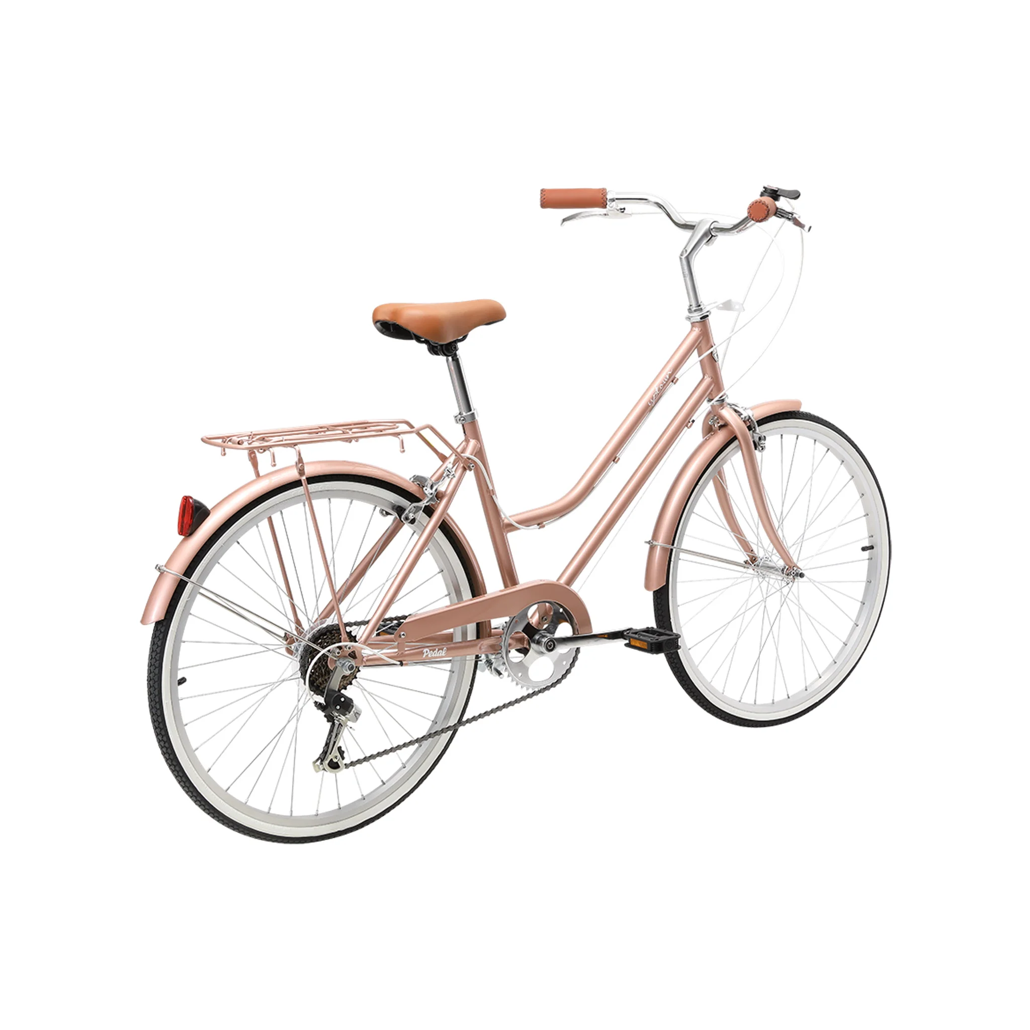 Pedal Uptown Kid’s 24” Cruiser Bike Rose Gold - Image 3