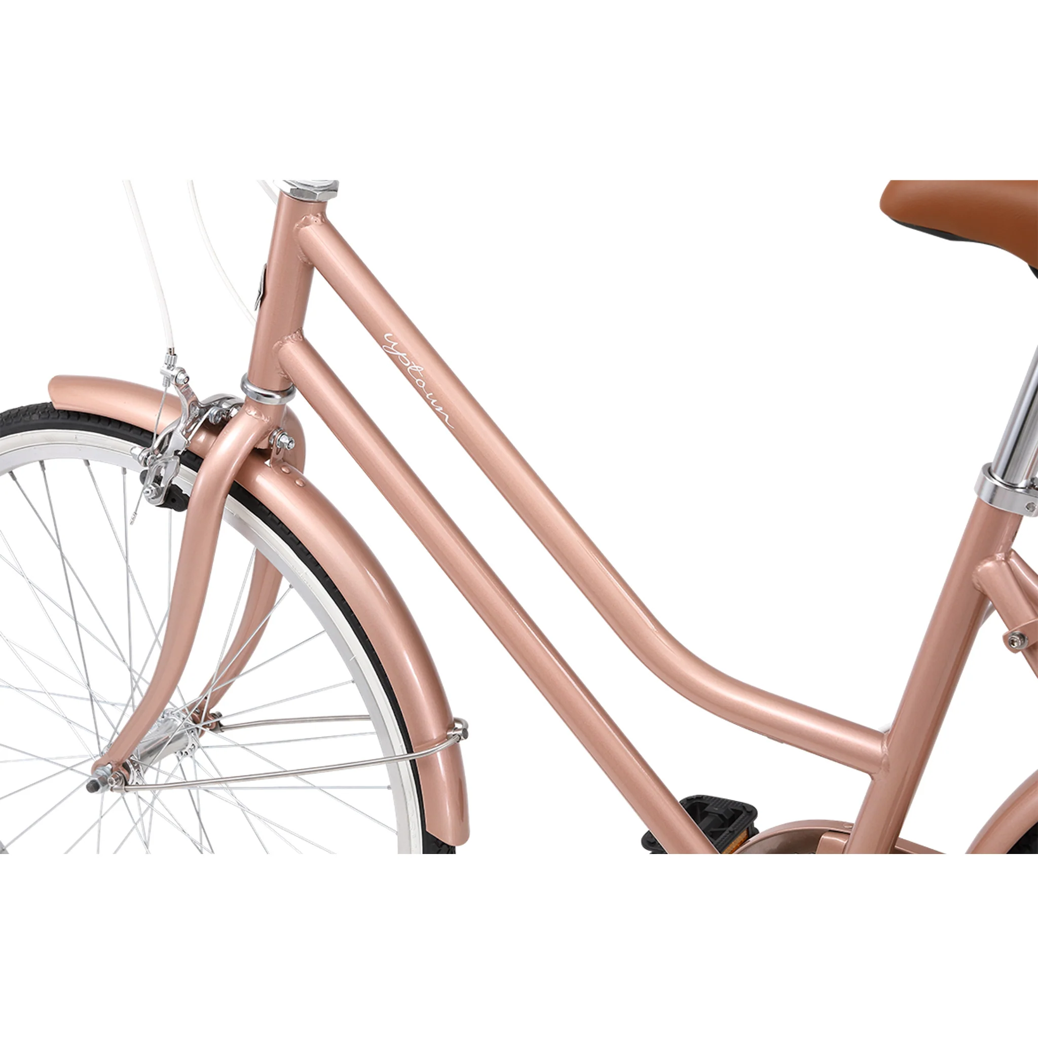 Pedal Uptown Kid’s 24” Cruiser Bike Rose Gold - Image 4
