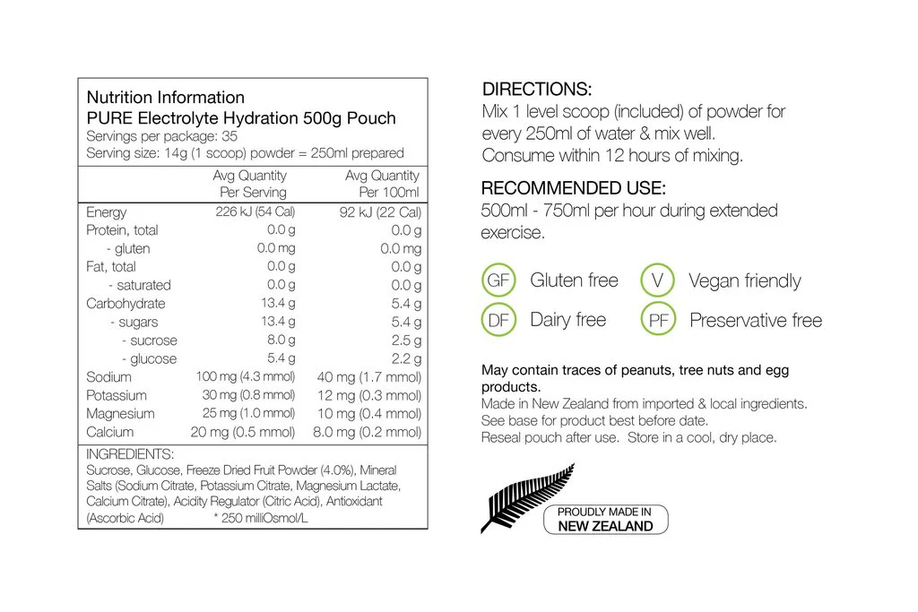 PURE Electrolyte Hydration Pouch Pineapple 500g - Image 2