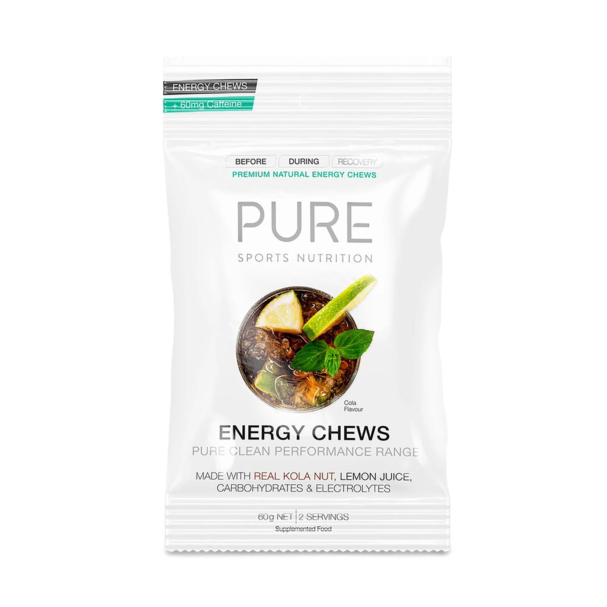 Pure Energy Chews Cola + Caffeine 60g