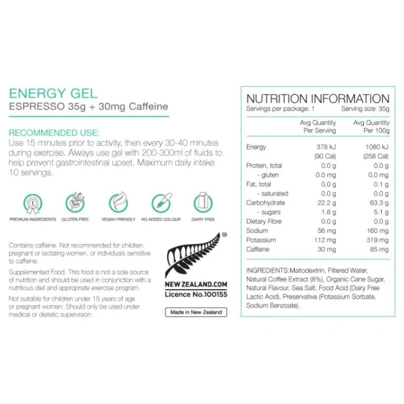 PURE Energy Gel 35g Espresso - Image 3
