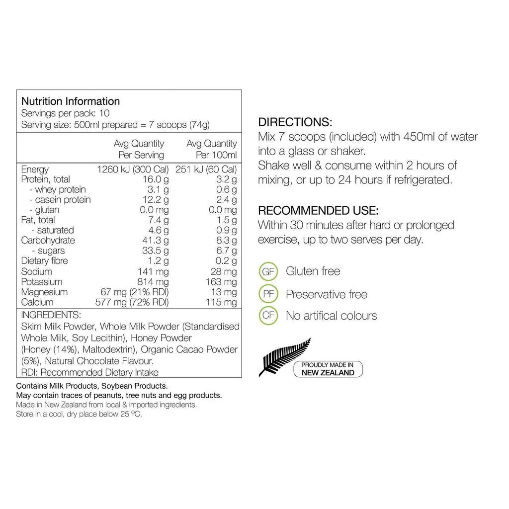 Pure Exercise Recovery 740g Pouch Cacao & Honey - Image 2