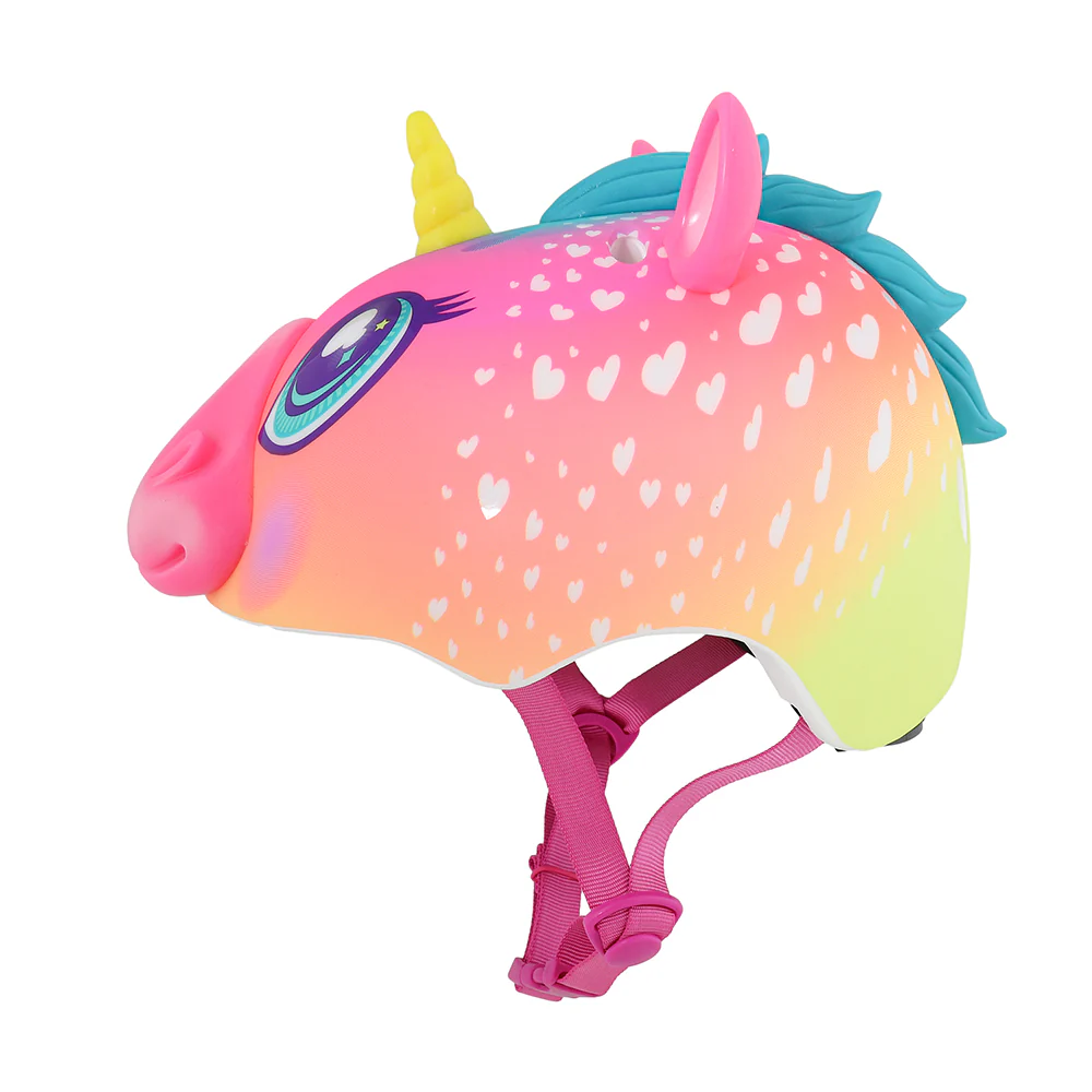 Raskullz Super Rainbow Unicorn Child Pink Helmet - Image 3