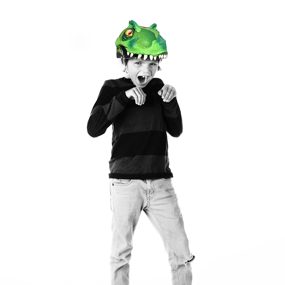 Raskullz T-Rex Awesome Child Green Helmet - Image 2