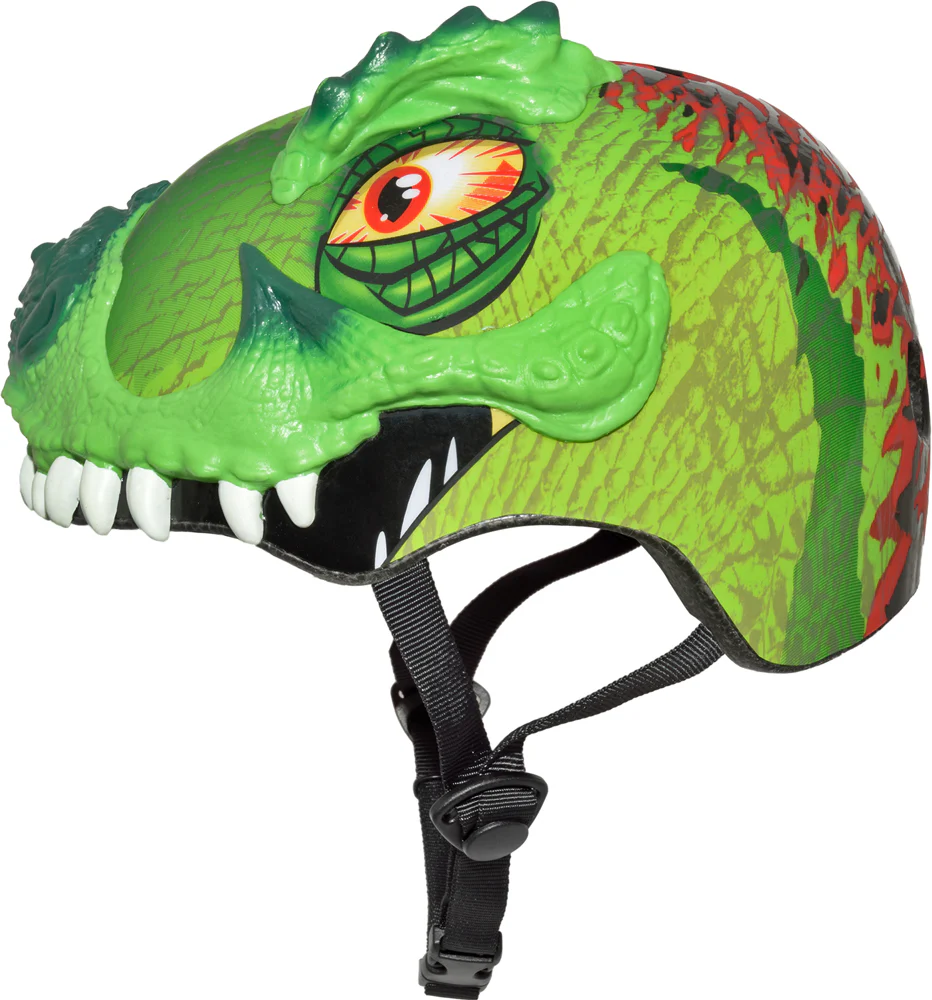 Raskullz T-Rex Awesome Child Green Helmet - Image 3