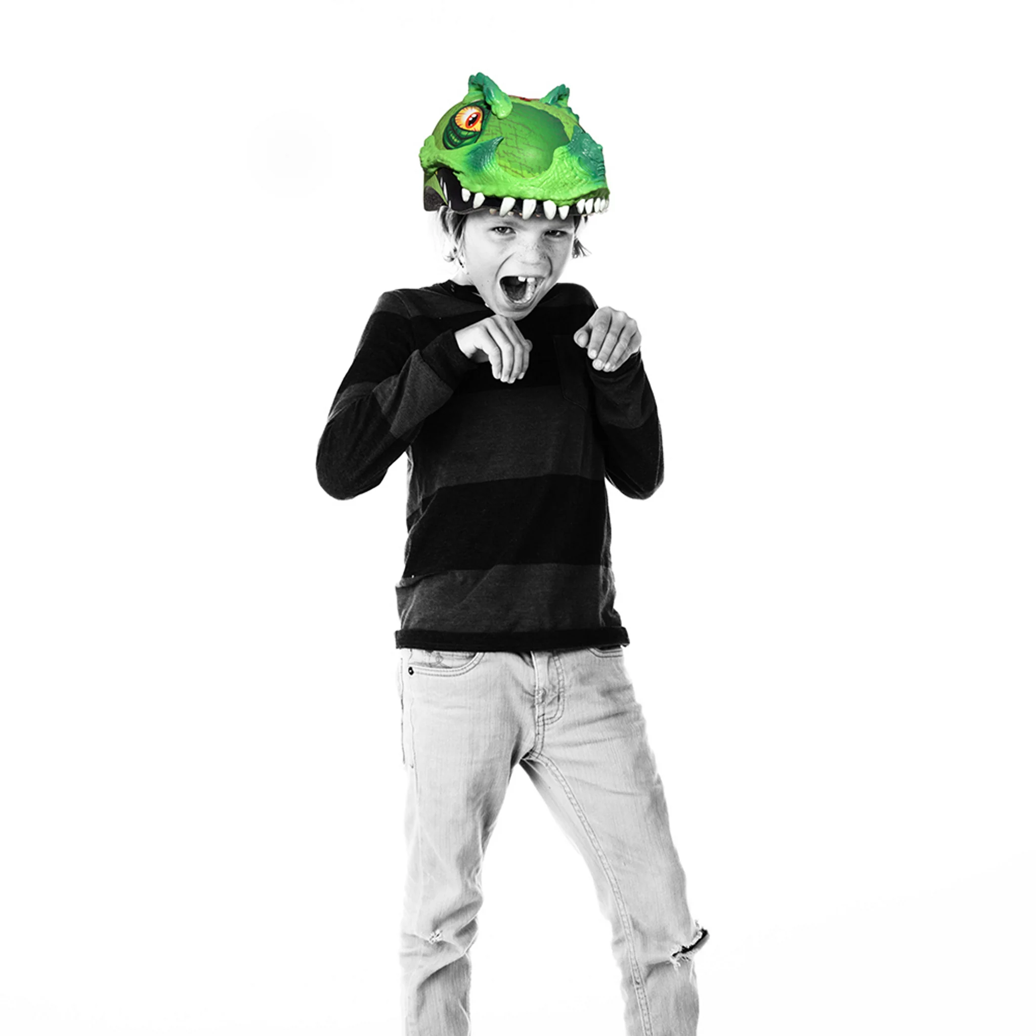 Raskullz T-Rex Awesome Green Child Helmet - Image 5