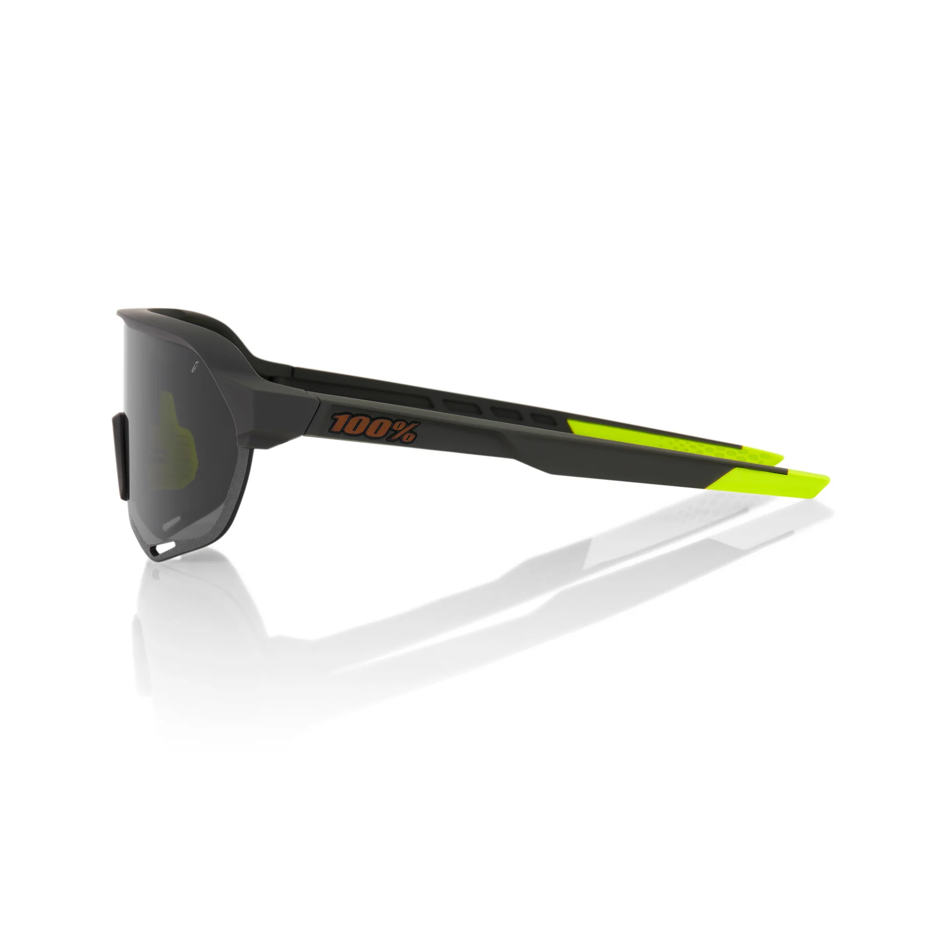 100% S2 Sunglasses Soft Tact Cool Grey with Smoke Lens - Image 3