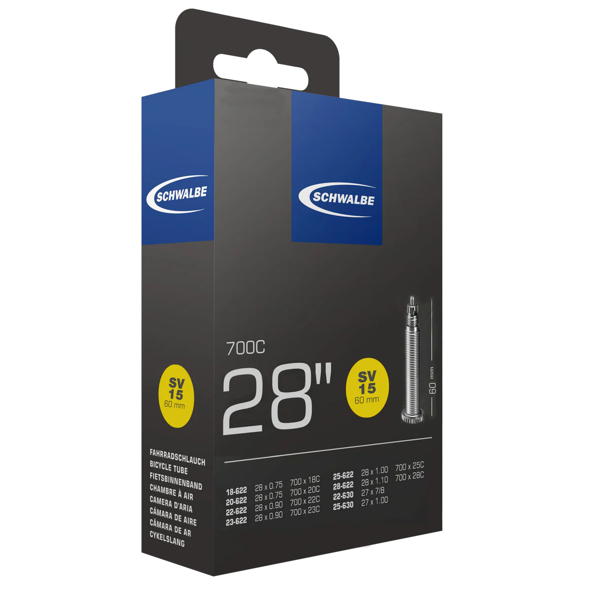 Schwalbe Tube AV7B 20 x 0.9-1.0 Schrader 40mm 80g - Image 4