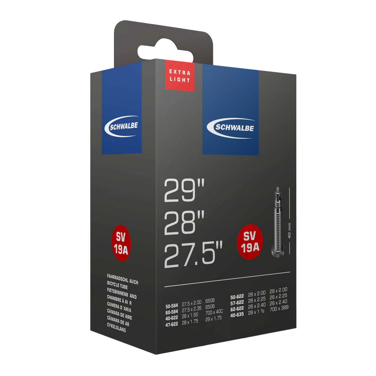 Schwalbe Tube SV20 700 x 18-25 Presta 80mm Extralight 65g - Image 5