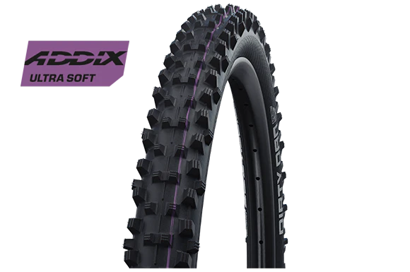 Schwalbe Tyre Dirty Dan 27.5 x 2.35 Evolution Folding Addix Ultra Soft (purple) TL-Easy SuperDownhill HS417