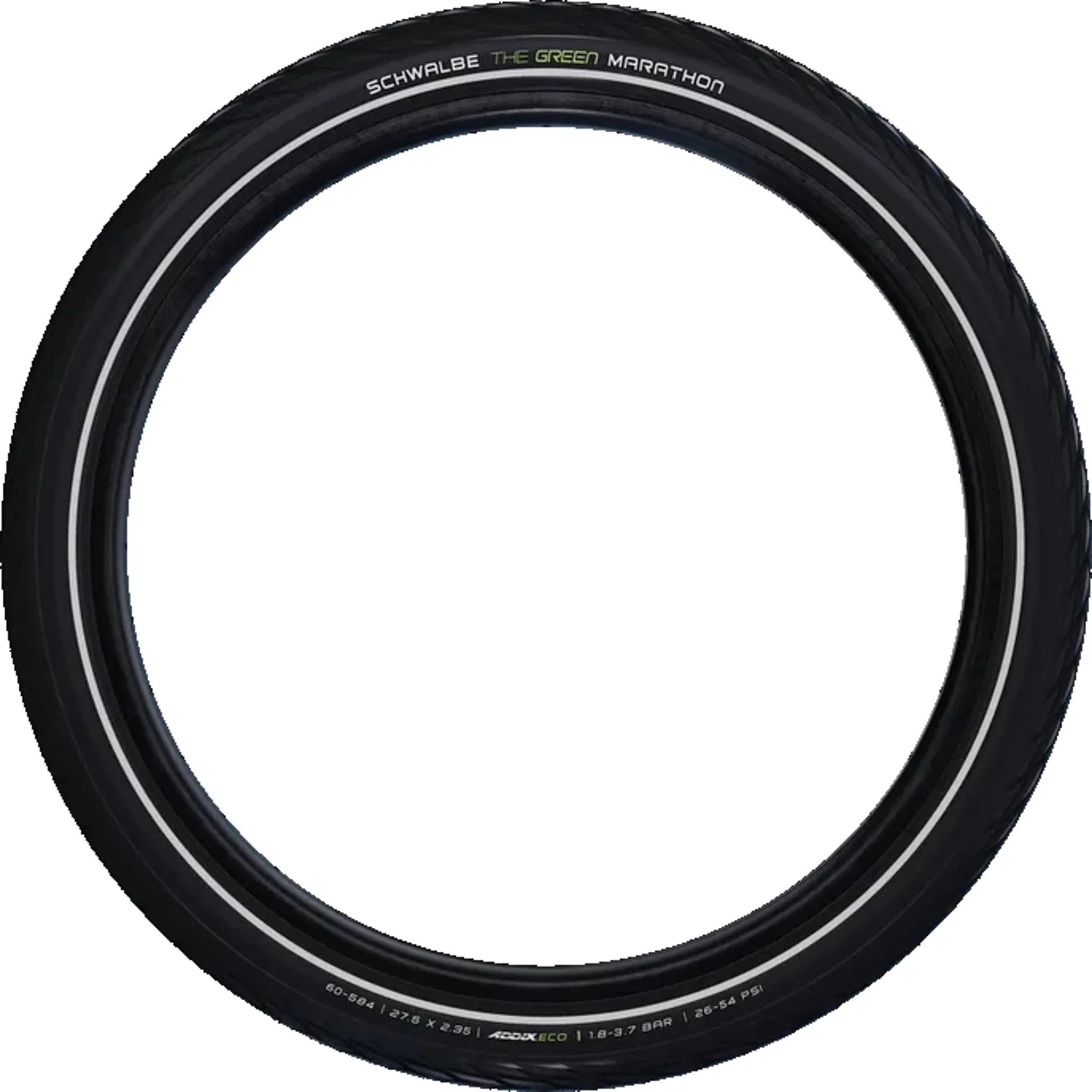Schwalbe Green Marathon Wire Bead Hybrid Tyre 700x38c E-50 Reflective - Image 2