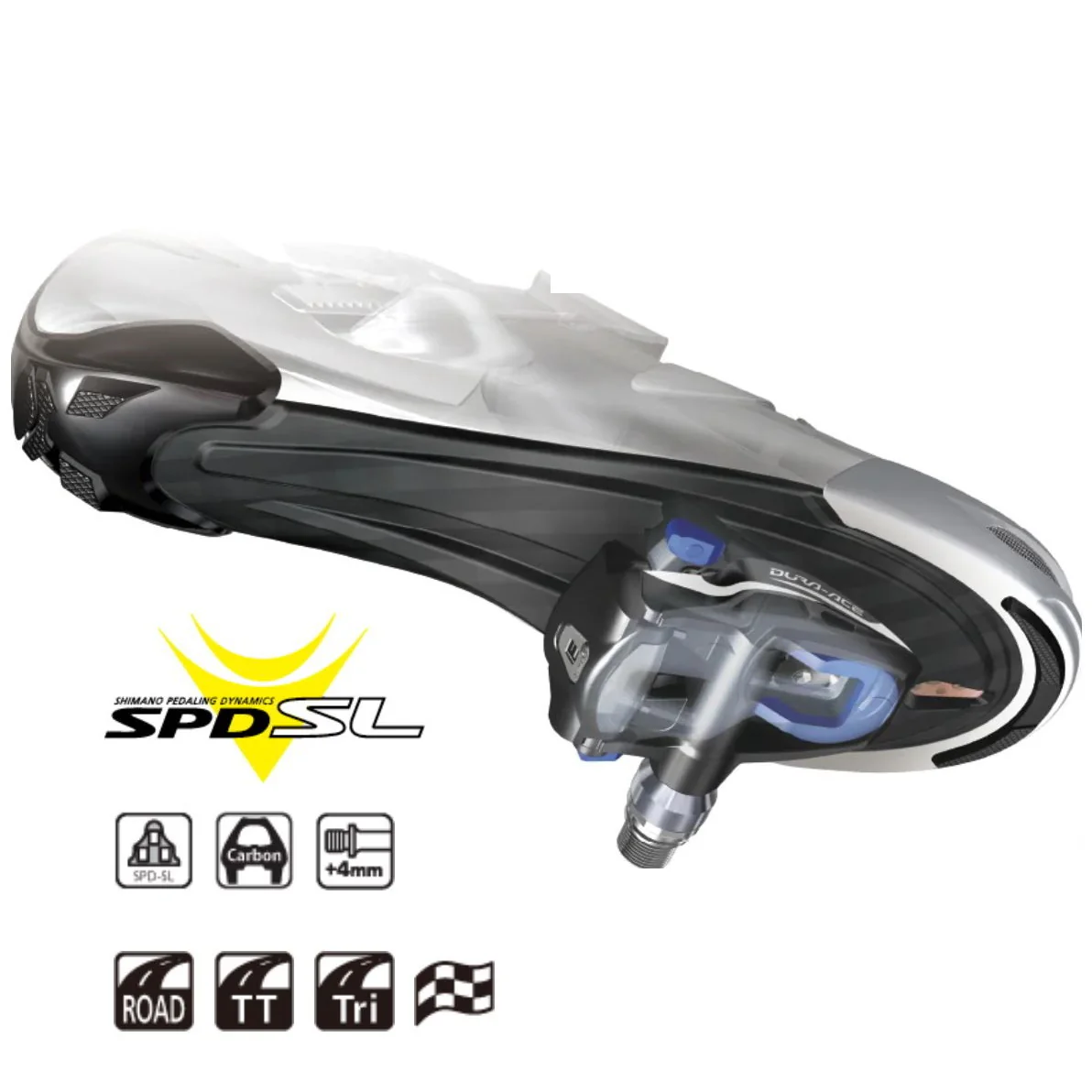 Shimano SPD-SL Pedals PD-R7000 105 Road Carbon - Image 2