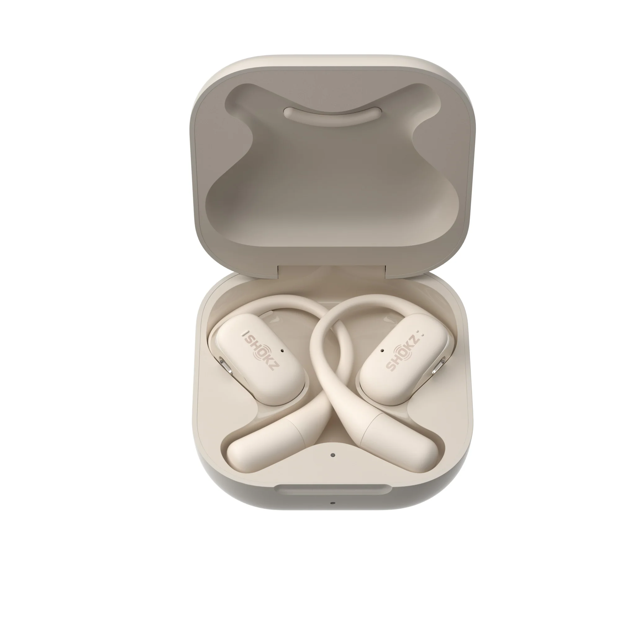Shokz OpenFit True Wireless Bluetooth Headphones Beige - Image 7