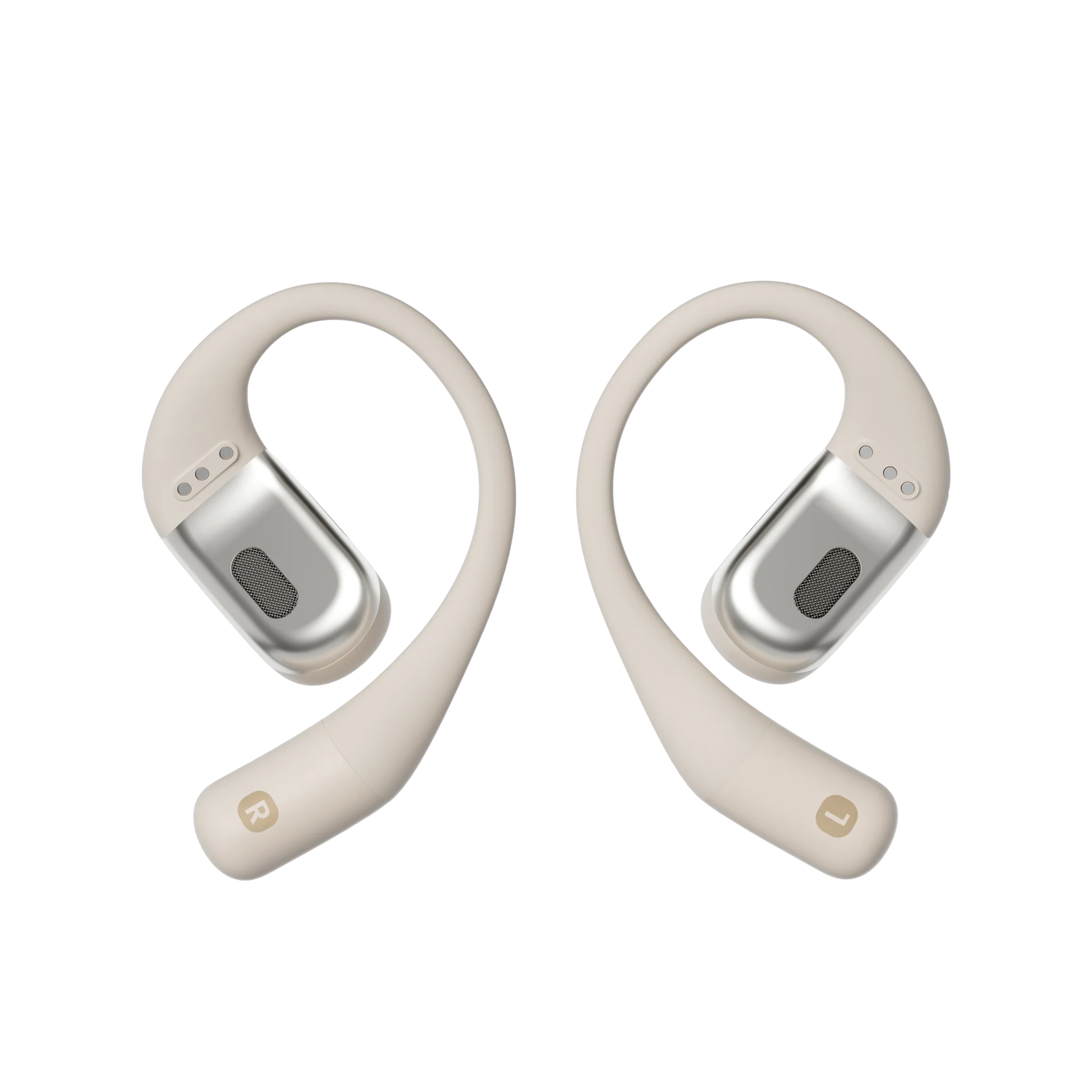 Shokz OpenFit True Wireless Bluetooth Headphones Beige - Image 9
