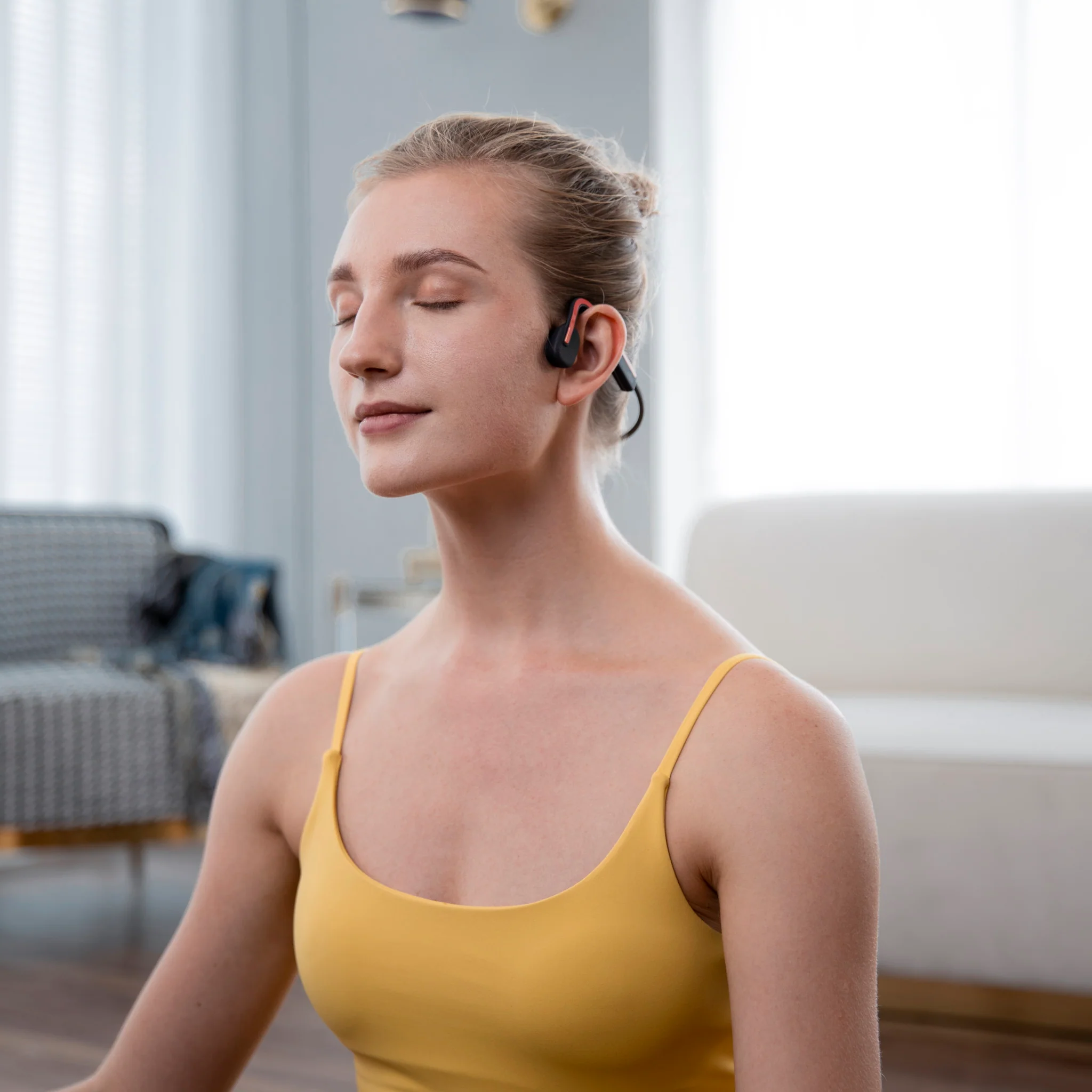 Shokz OpenMove Bone Conduction Bluetooth Headphones Grey - Image 2