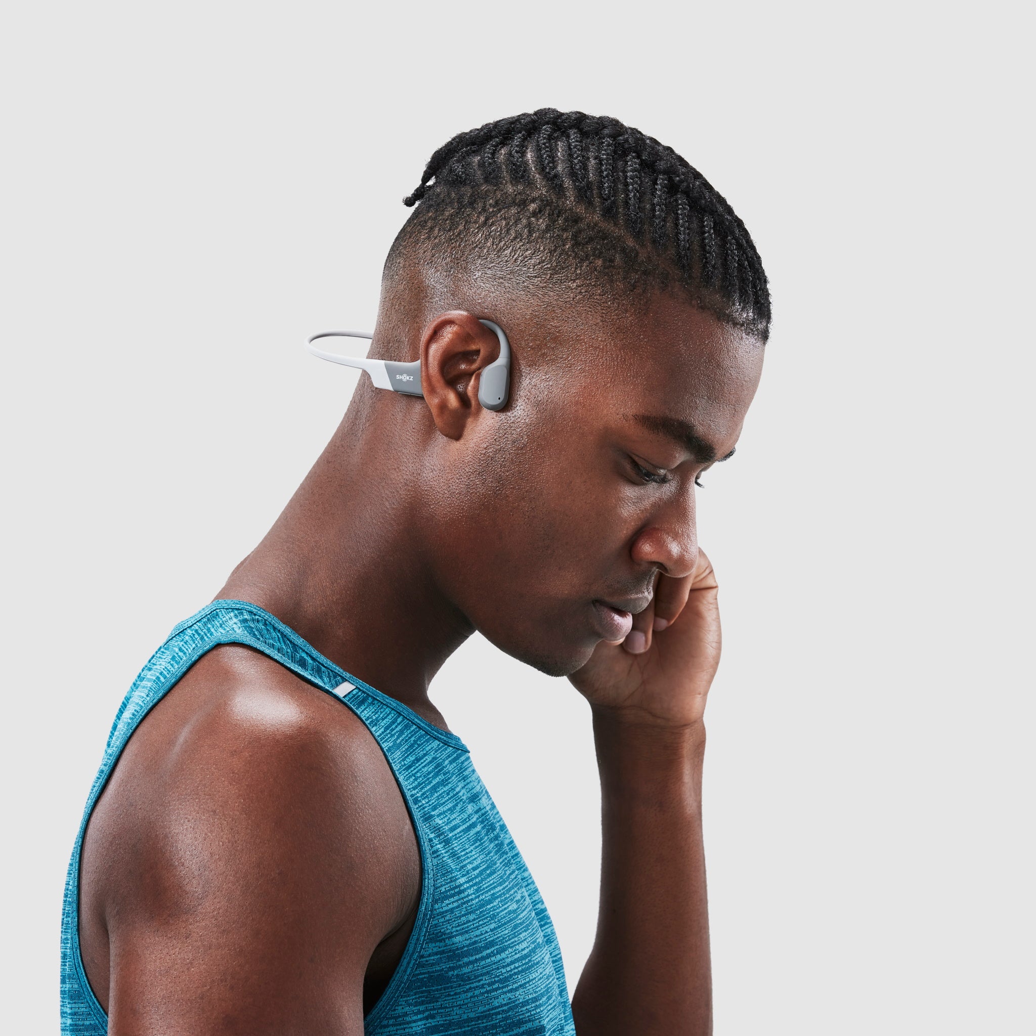 Shokz OpenRun Bone Conduction Bluetooth Headphones Grey - Image 11