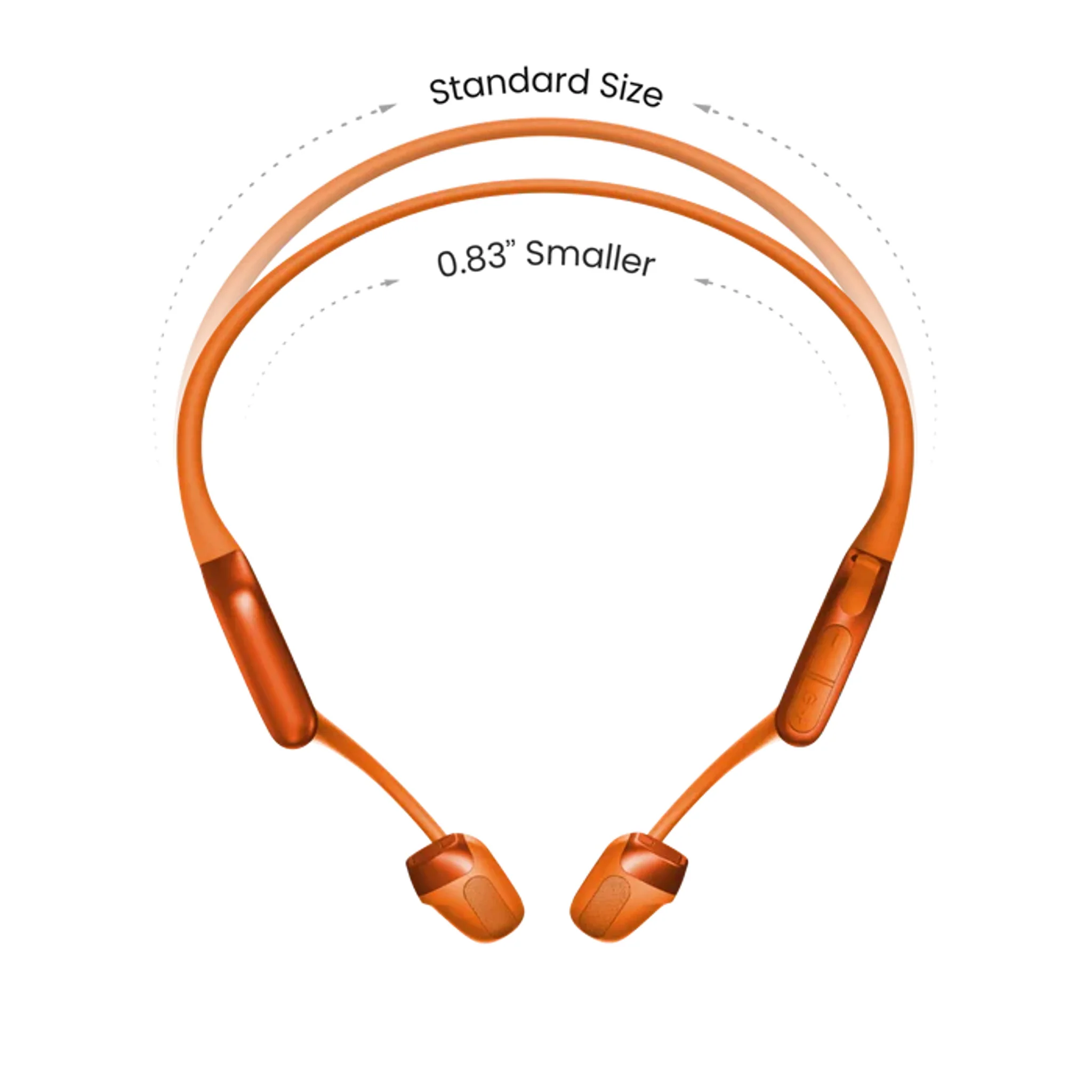 Shokz OpenRun Pro 2 Mini Bone Conduction Bluetooth Headphones Orange - Image 3