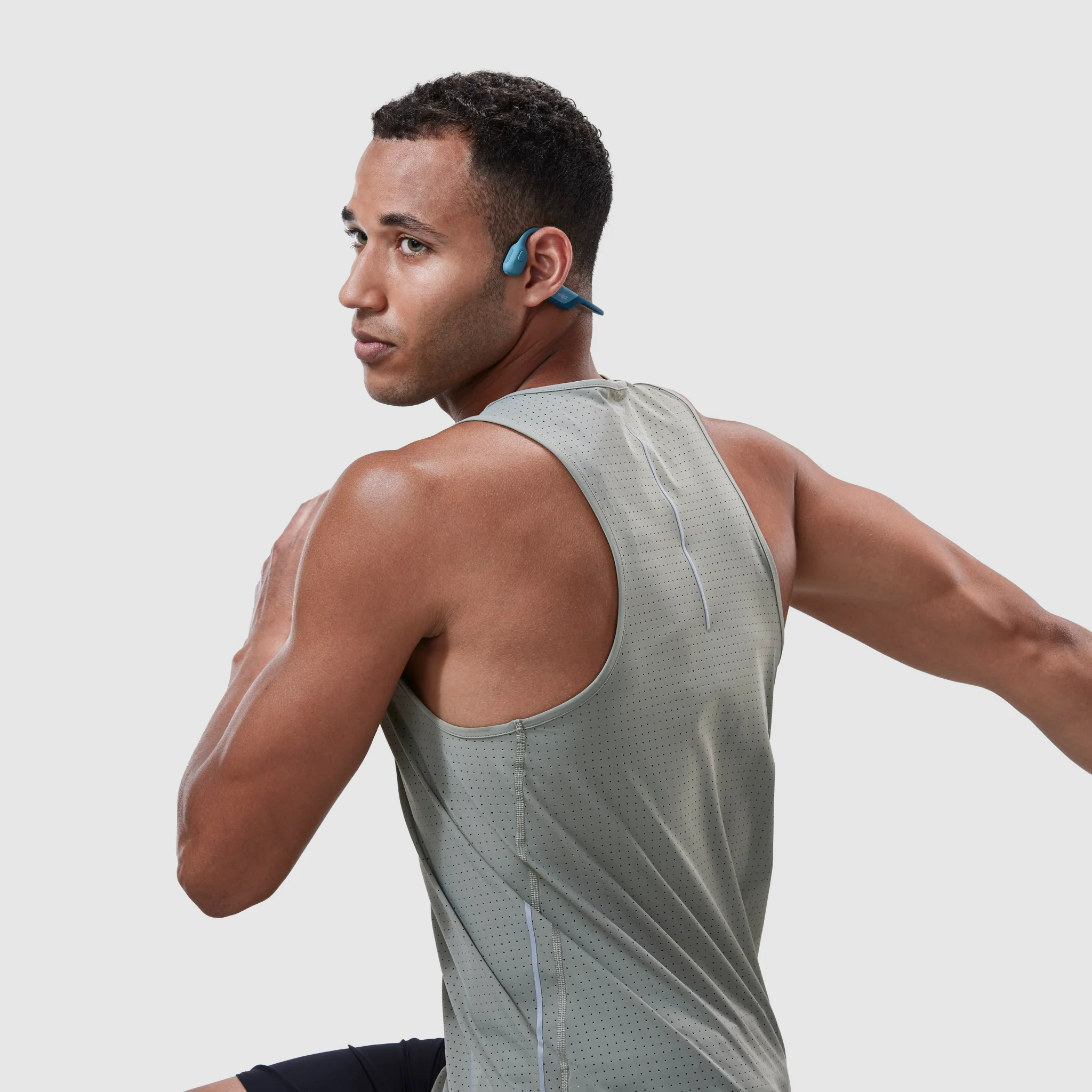 Shokz OpenRun PRO Bone Conduction Bluetooth Headphones Blue - Image 2