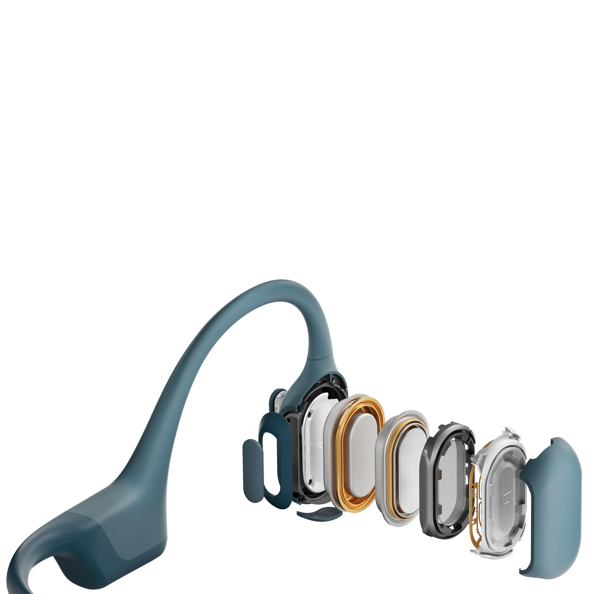Shokz OpenRun PRO Bone Conduction Bluetooth Headphones Blue - Image 5