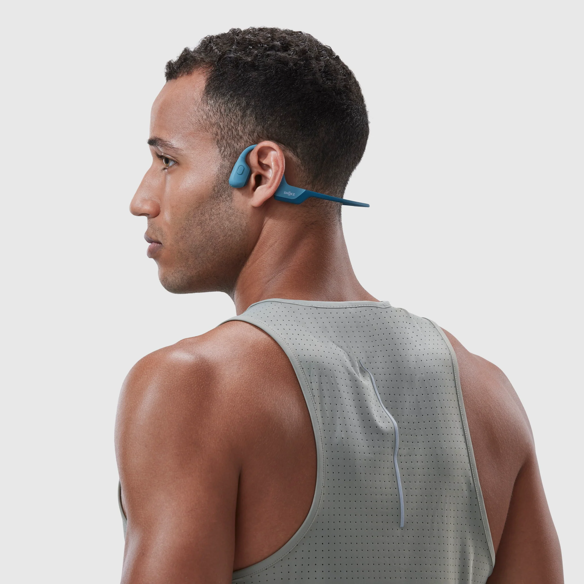 Shokz OpenRun PRO Bone Conduction Bluetooth Headphones Blue - Image 6