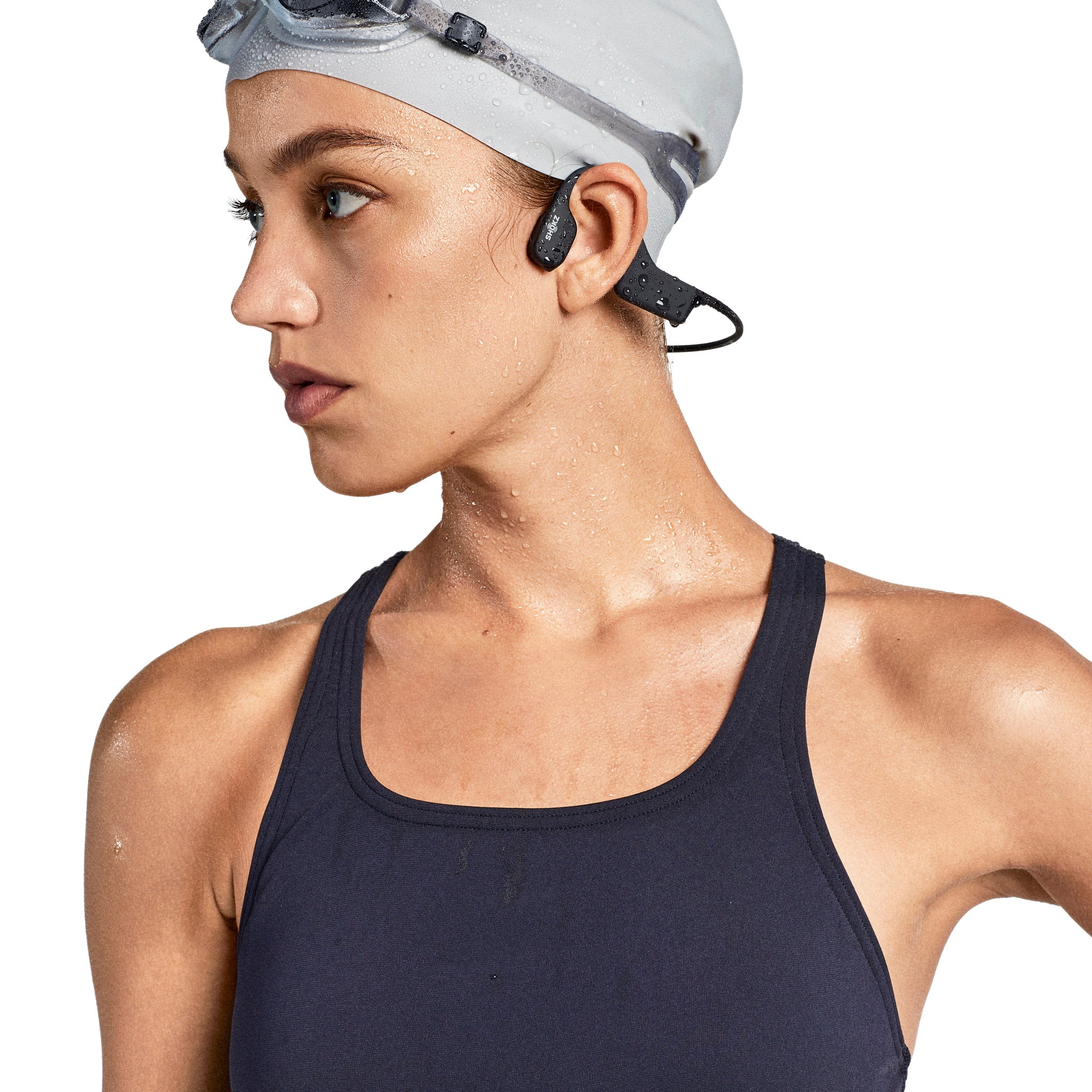 Shokz OpenSwim Waterproof Bone Conduction MP3 Headphones Black - Image 11