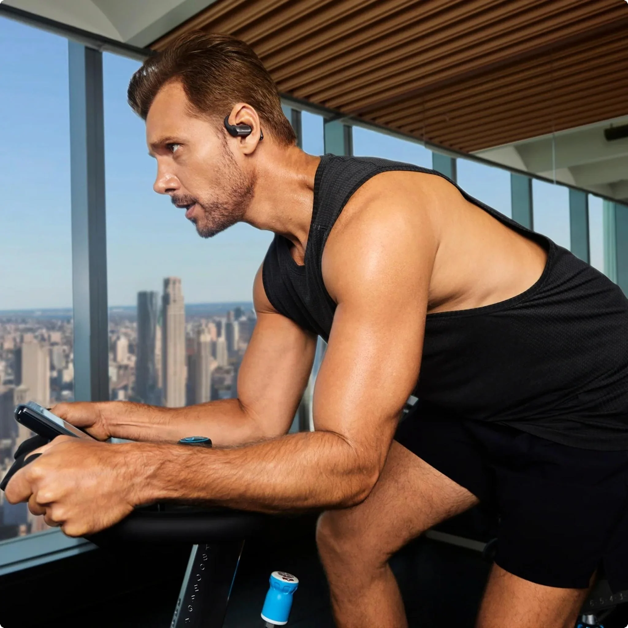 Shokz OpenFit Pro True Wireless Open Earbuds Black - Image 3