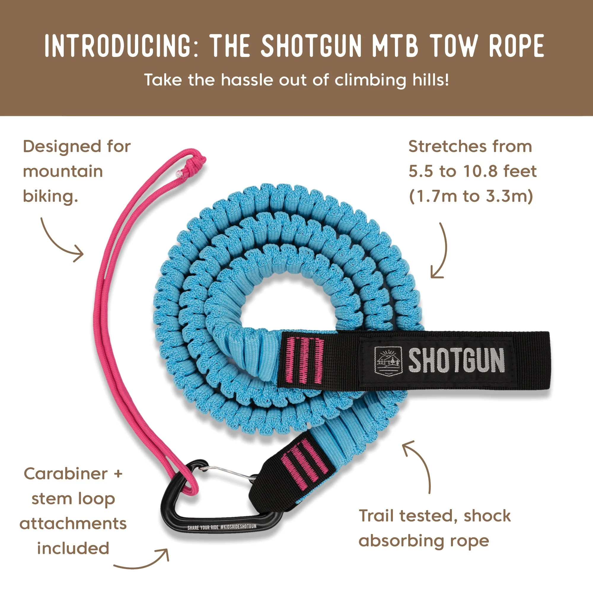 Shotgun Kids MTB Tow Rope & Hip Pack Combo - Image 6