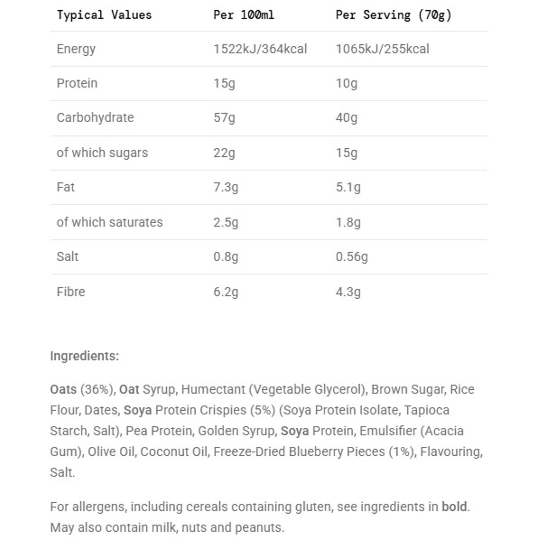 SIS Energy Oat Bar 70g Blueberry - Image 3