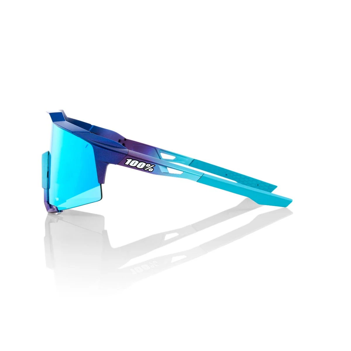 100% Speedcraft Sunglasses Metallic Blue Topaz - Image 3