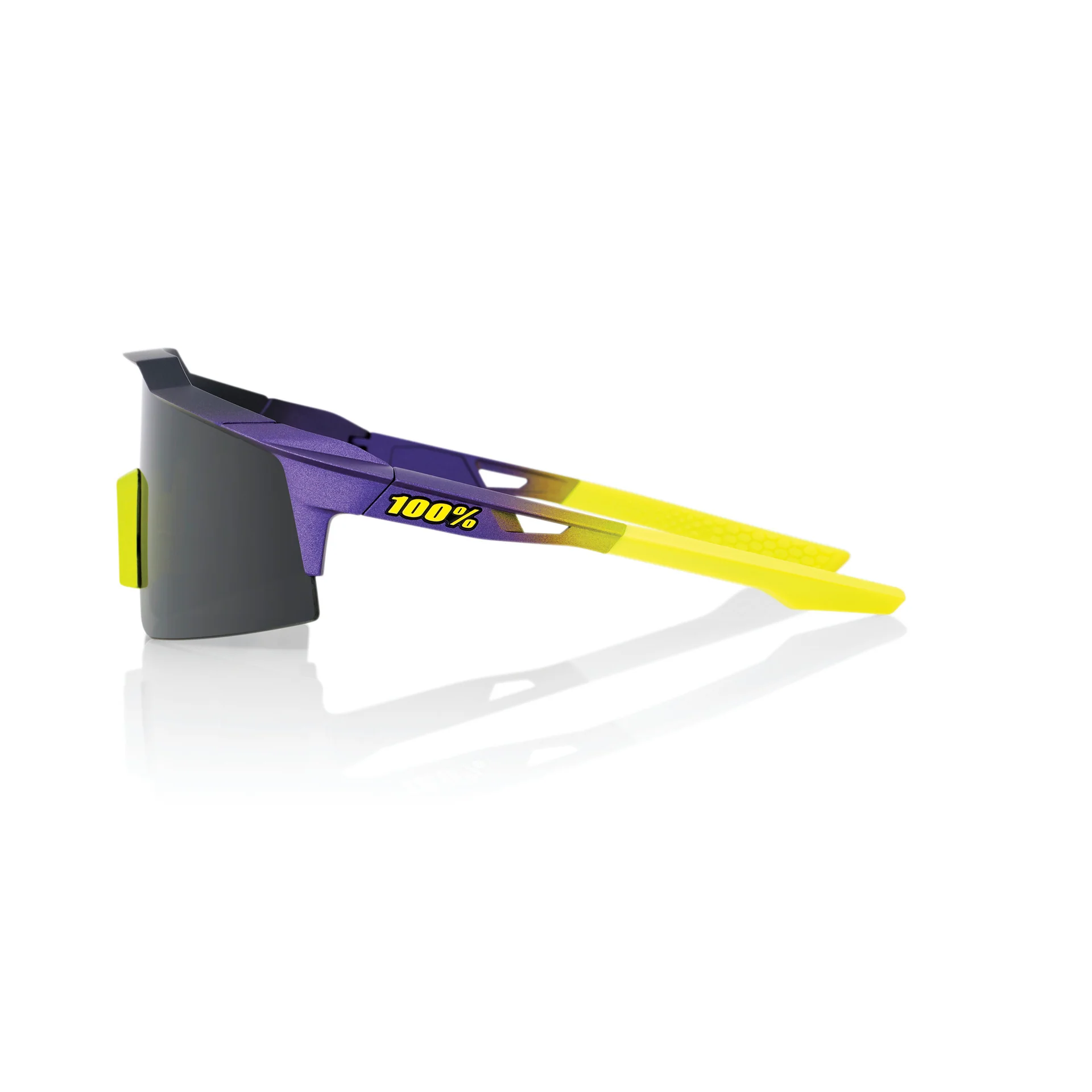 100% Speedcraft SL Sunglasses Matte Metallic Digital Brights with Smoke Lens - Image 3