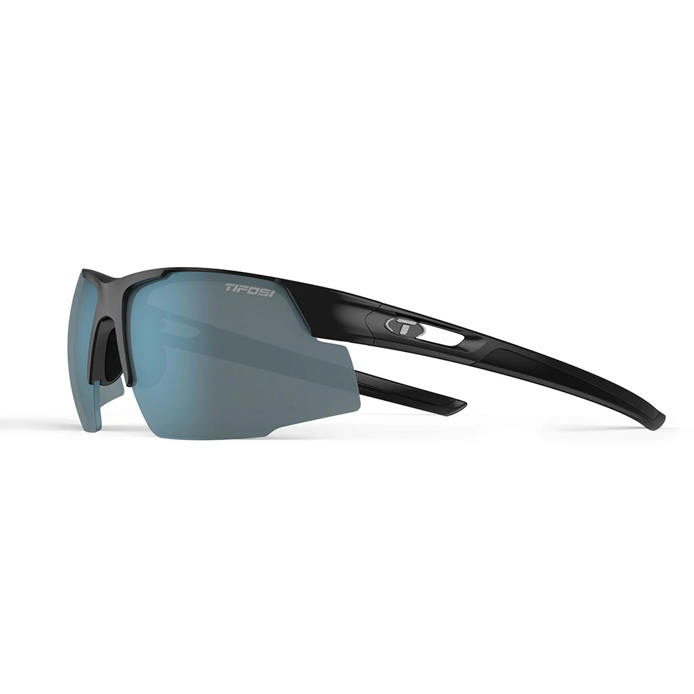 Tifosi Centus Sports Sunglasses Gloss Black/Smoke Bright Blue - Image 2