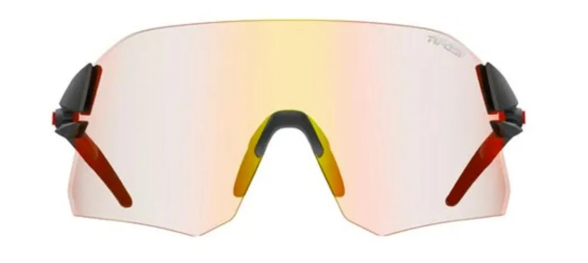 Tifosi Rail Cycling Glasses Matte Black/Clarion Red Fototec Lens - Image 2