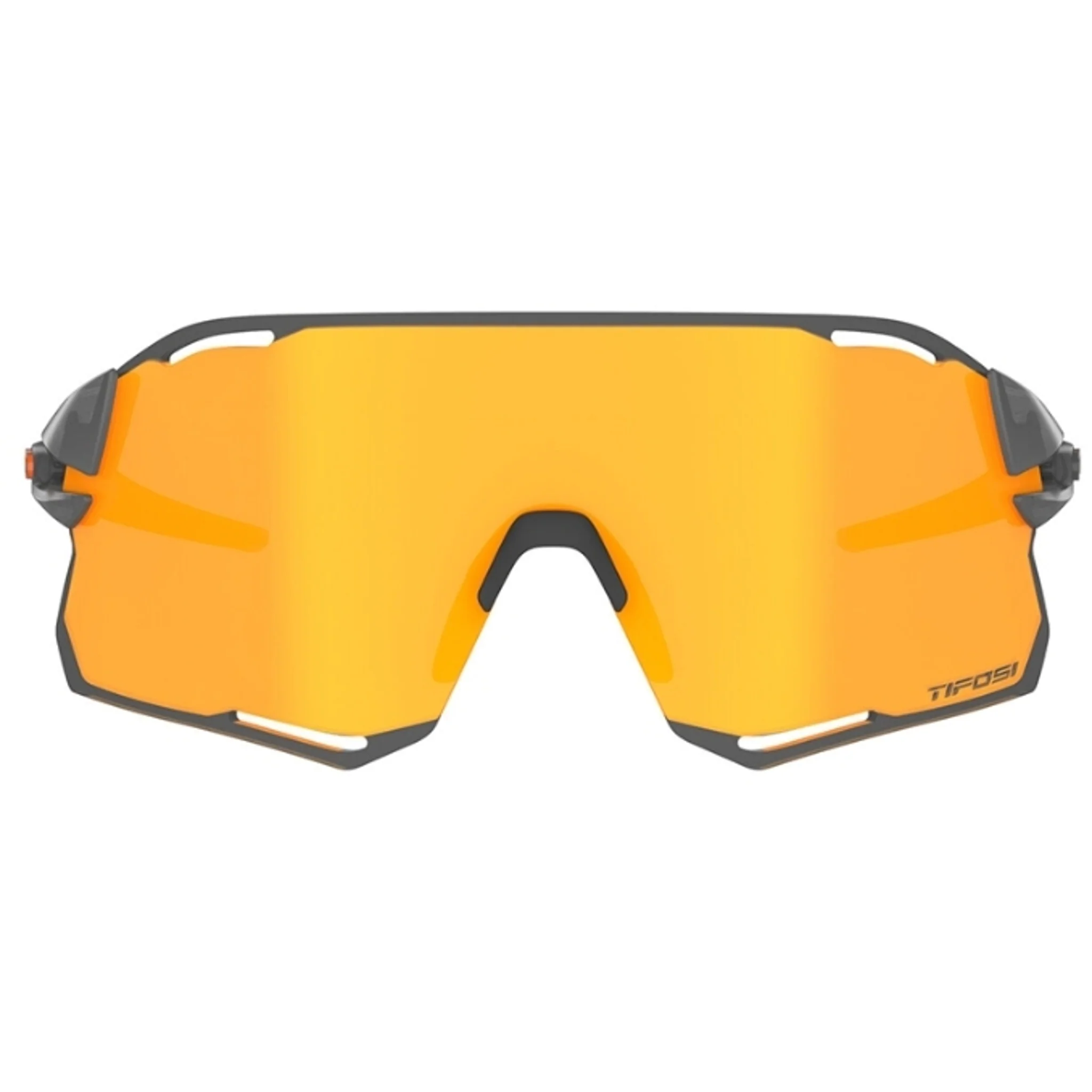 Tifosi Rail Race Sunglasses Satin Vapor With Clarion Orange And Clear Lens - Image 2