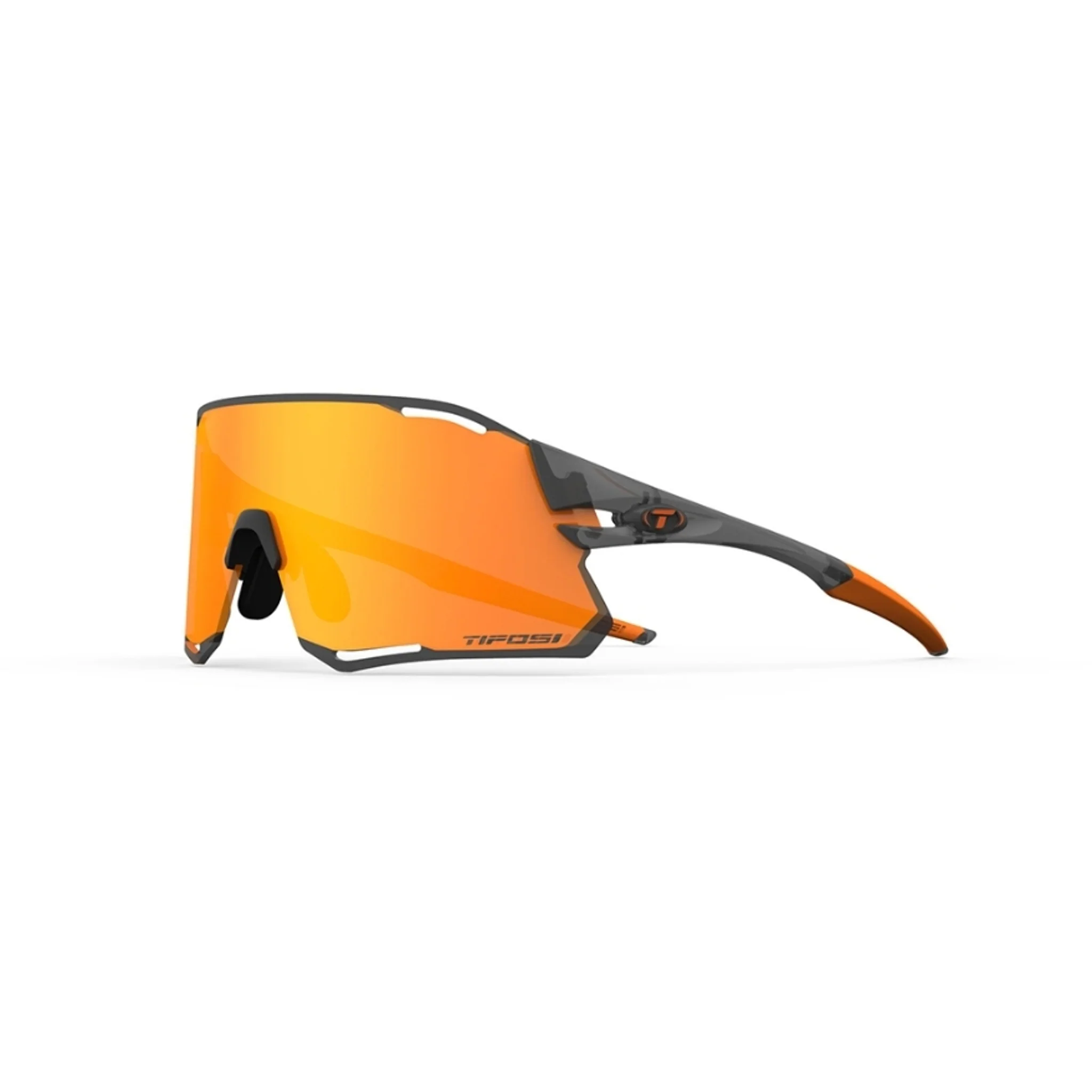 Tifosi Rail Race Sunglasses Satin Vapor With Clarion Orange And Clear Lens - Image 4