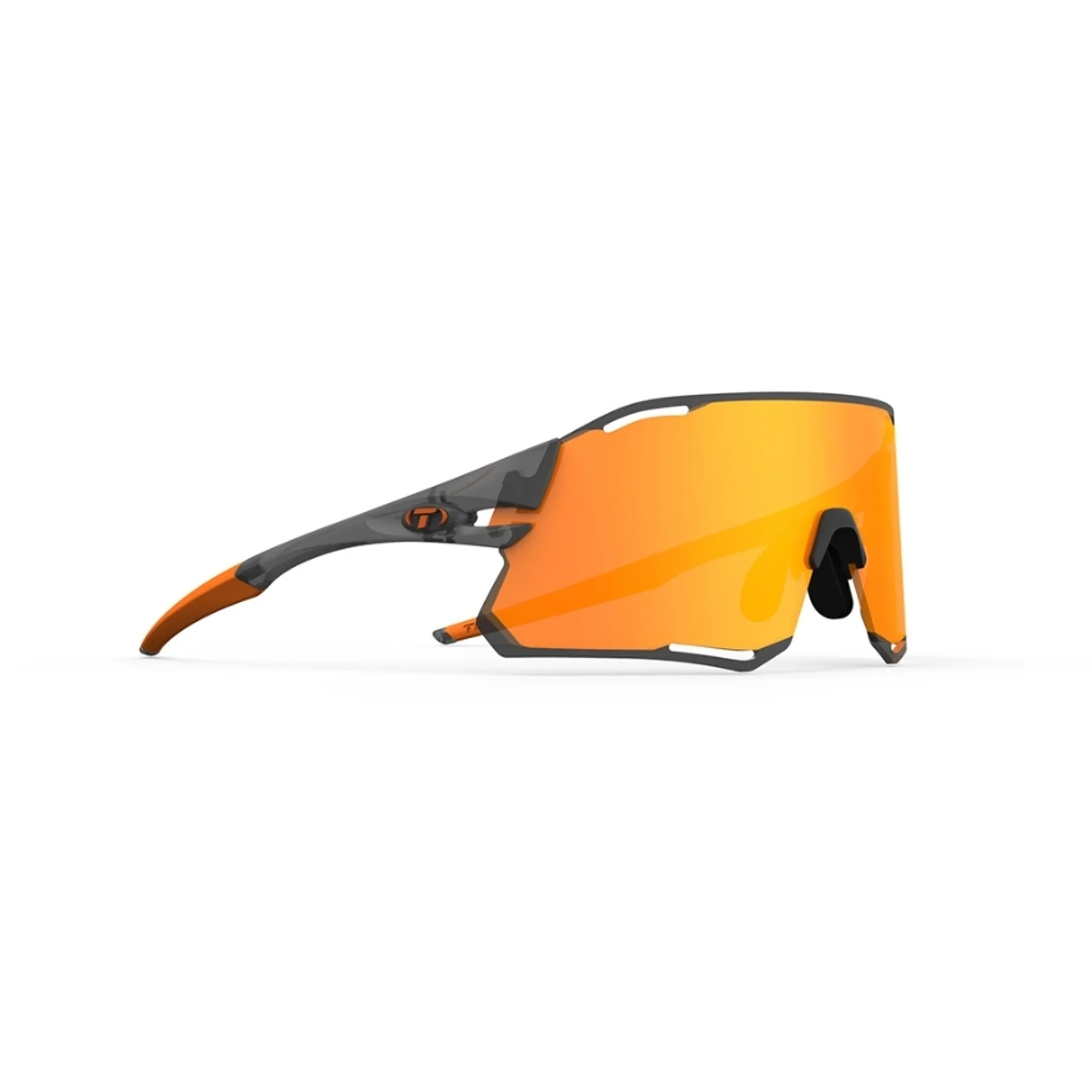 Tifosi Rail Race Sunglasses Satin Vapor With Clarion Orange And Clear Lens - Image 5