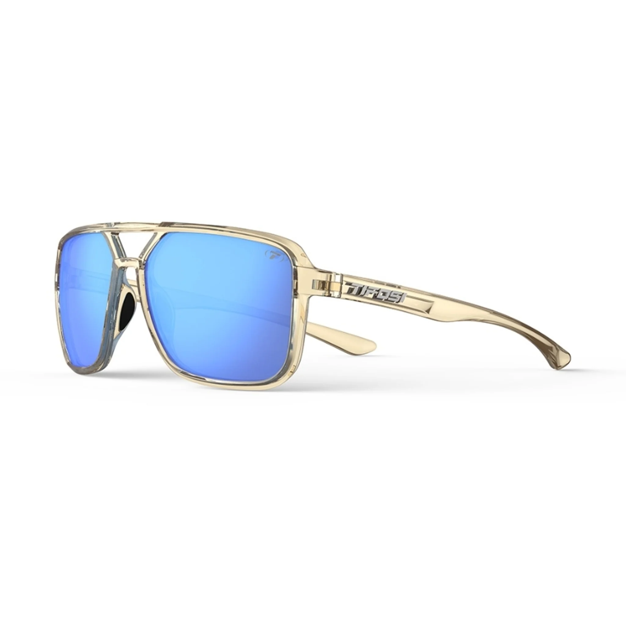 Tifosi Salto Sunglasses Golden Ray With Sky Blue Mirror Lens - Image 4