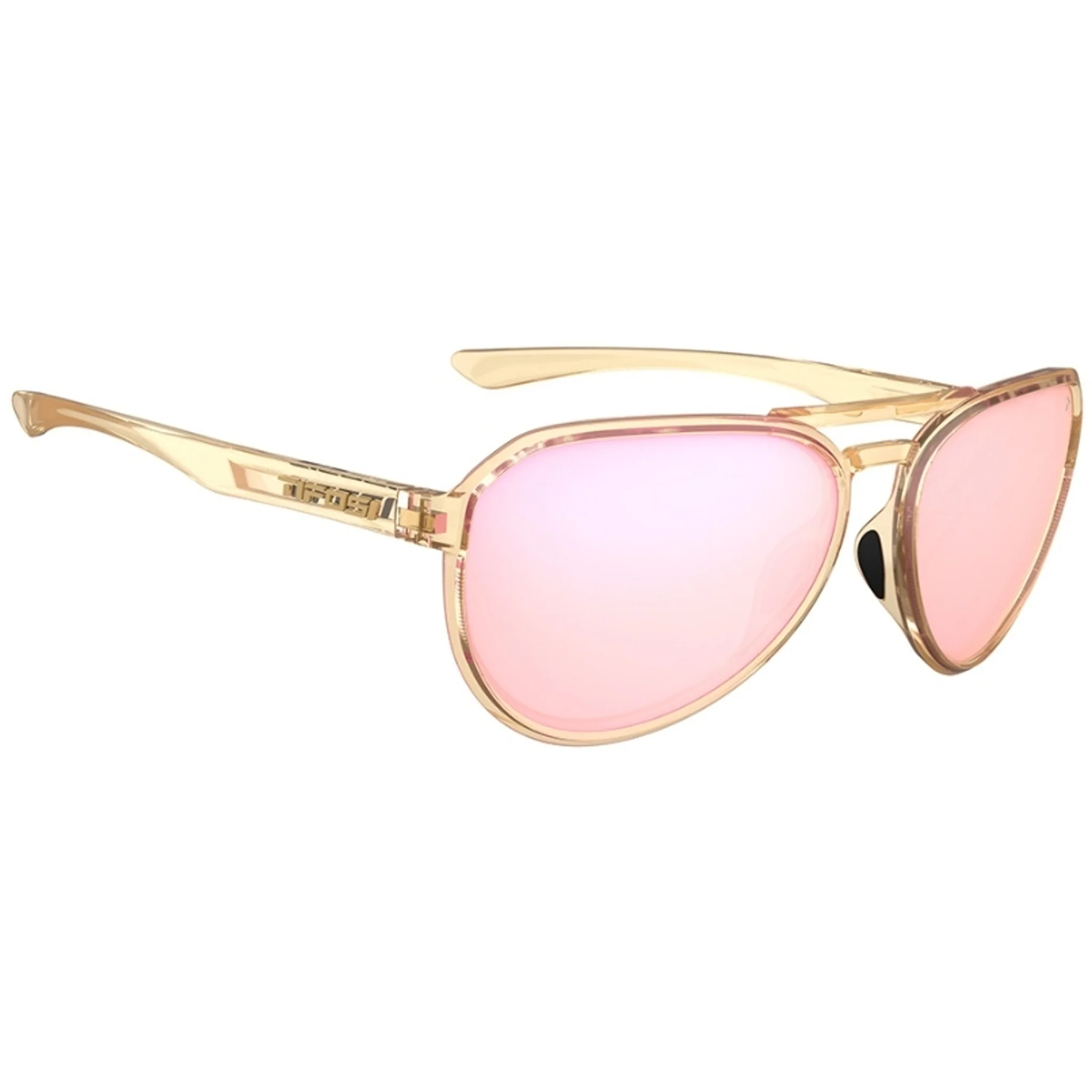 Tifosi Selca Sunglasses Crystal Brown With Pink Mirror Lens - Image 3