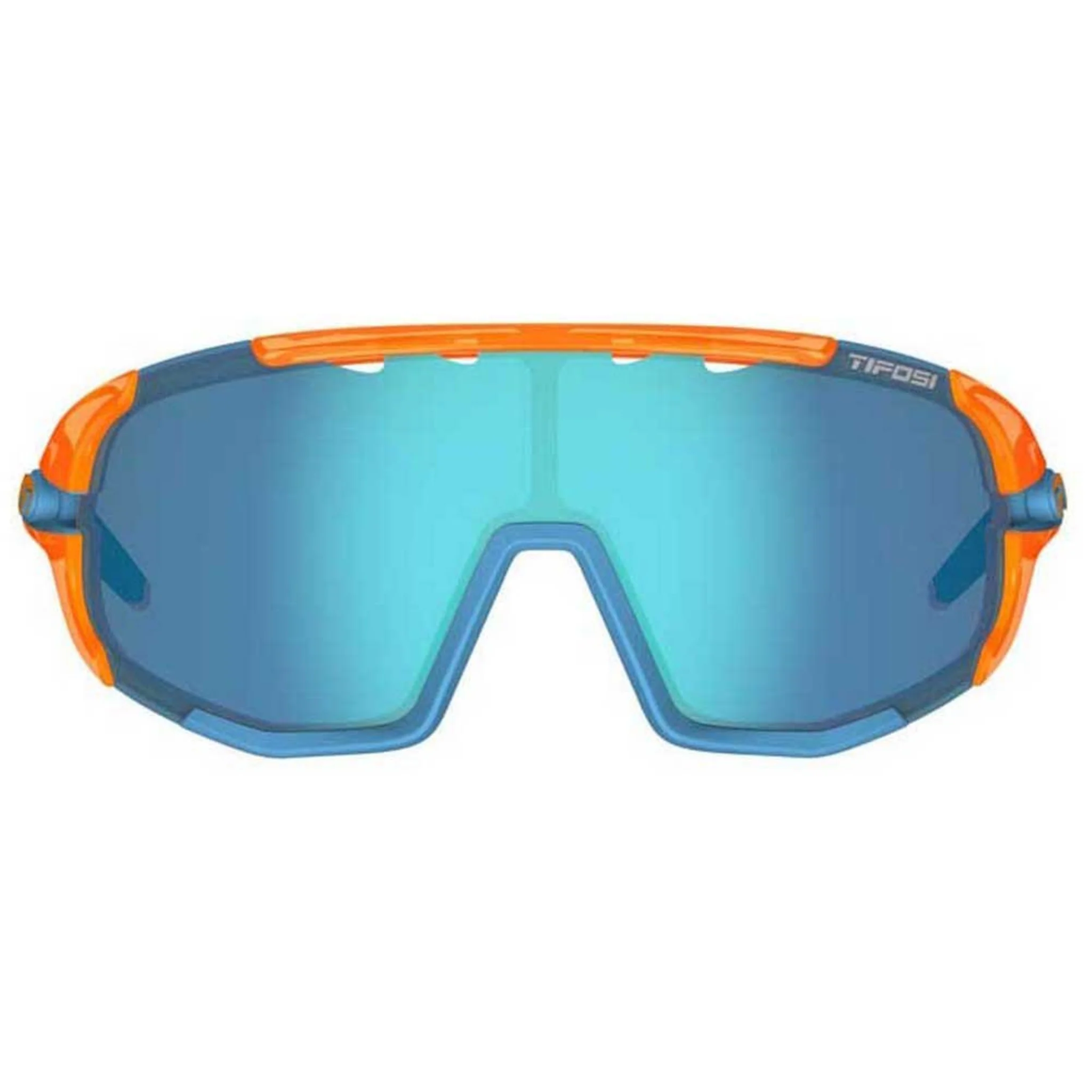 Tifosi Sledge Cycling Glasses Crystal Orange/Clarion Blue/AC Red/Clear Lens - Image 2