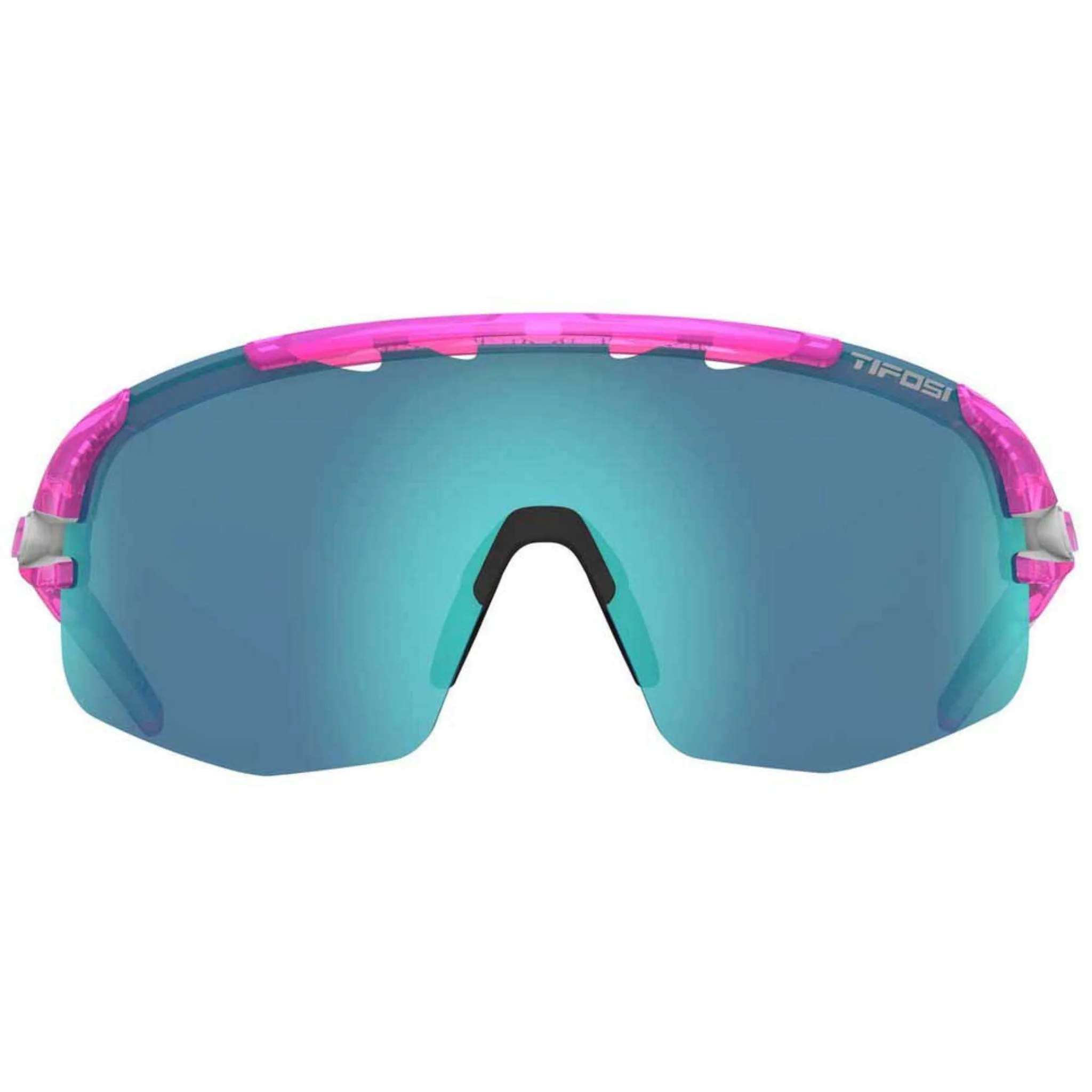 Tifosi Sledge Lite Cycling Glasses Crystal Pink/Clarion Blue/AC Red/Clear Lens - Image 2