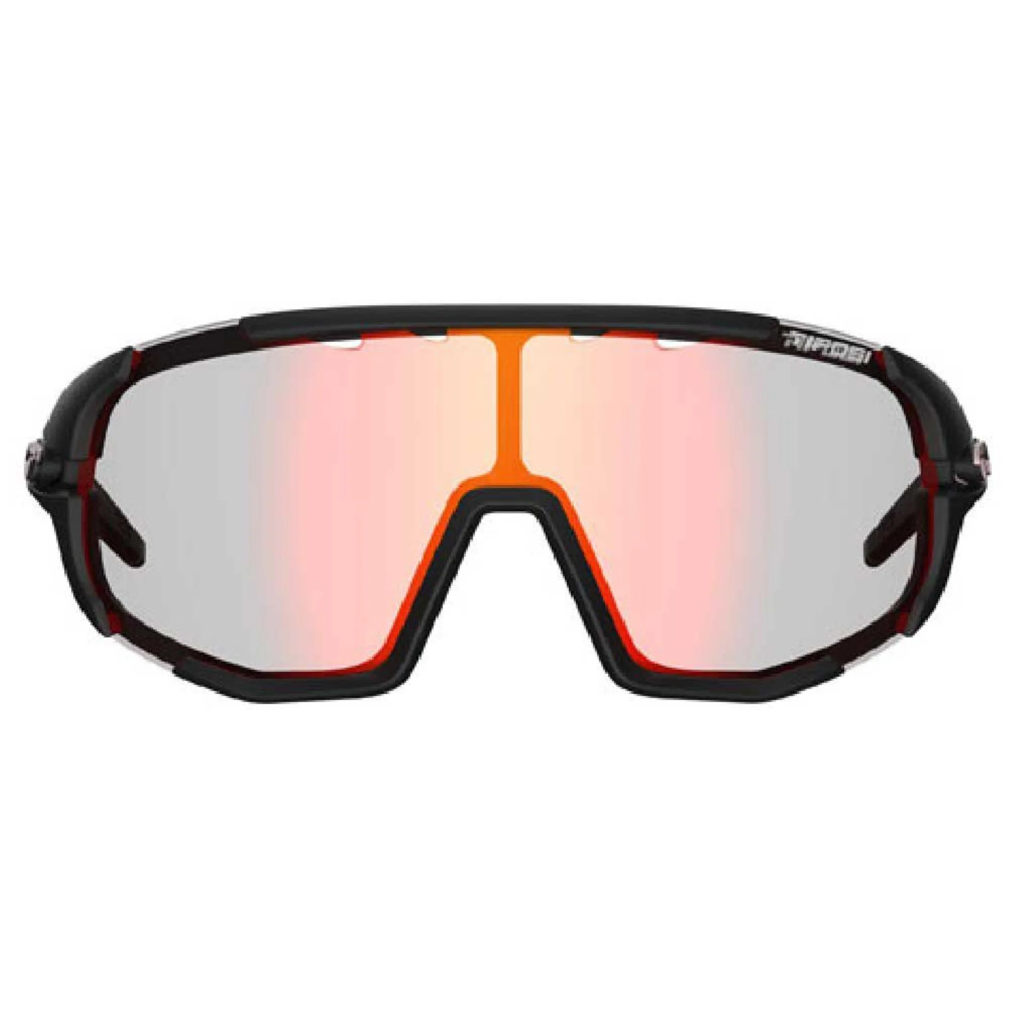Tifosi Sledge Cycling Glasses Matte Black/Clarion Red Fototec Lens - Image 2