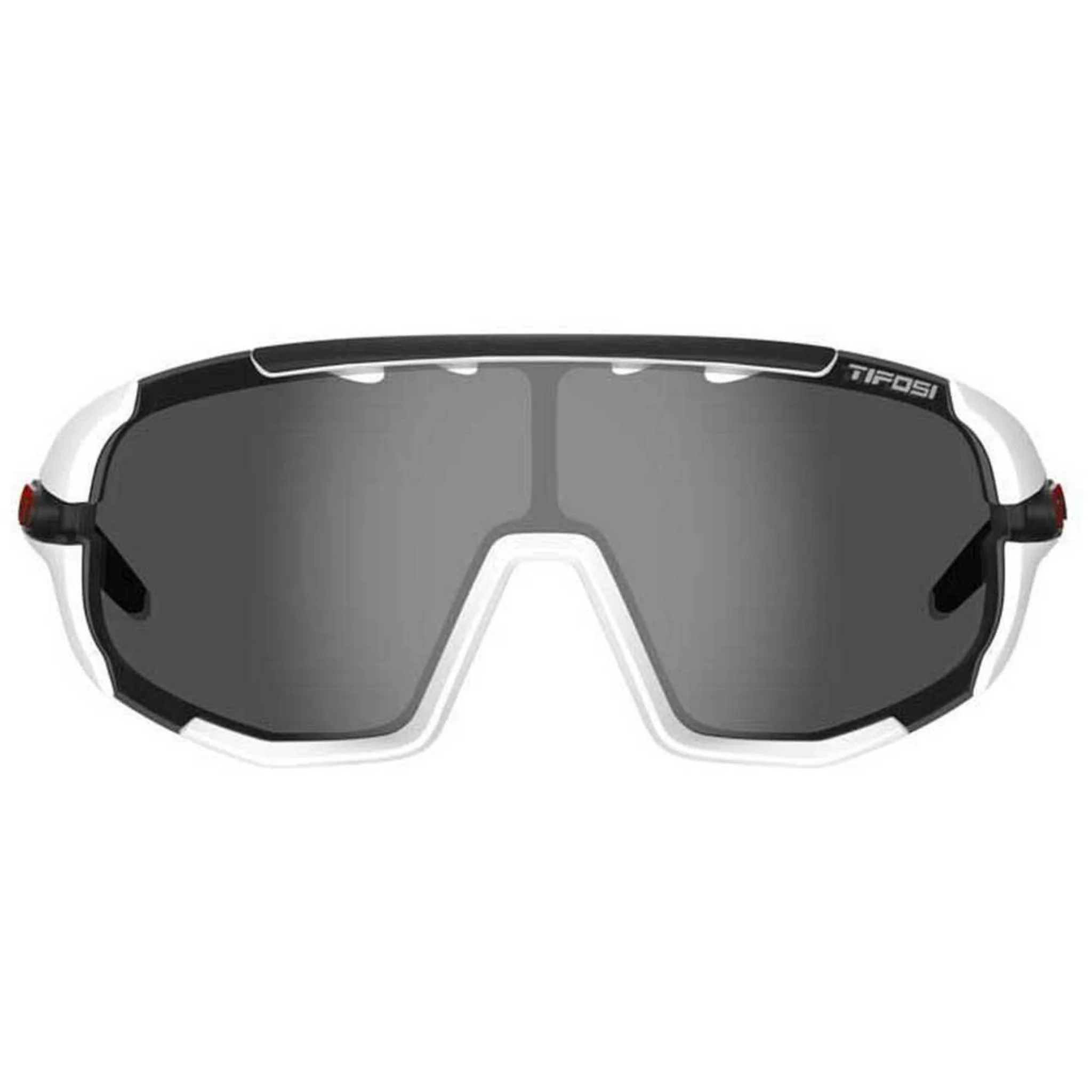 Tifosi Sledge Cycling Sunglasses Matte White/Smoke/AC Red/Clear Lens - Image 2
