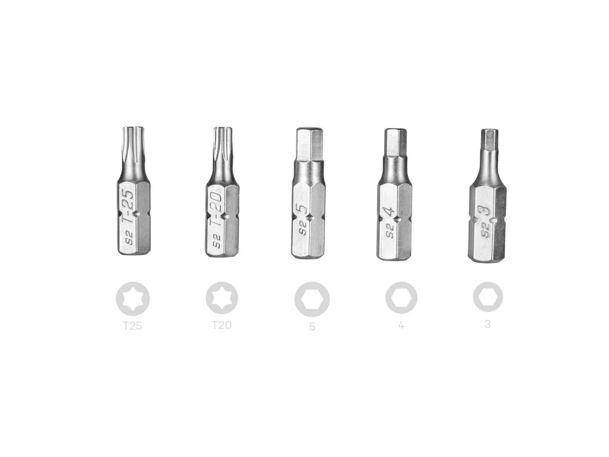 Topeak Workshop Tool Torq Stick 2-10Nm Compact Adjustable Mechanical Wrench & 5 Tool Bits - Image 4