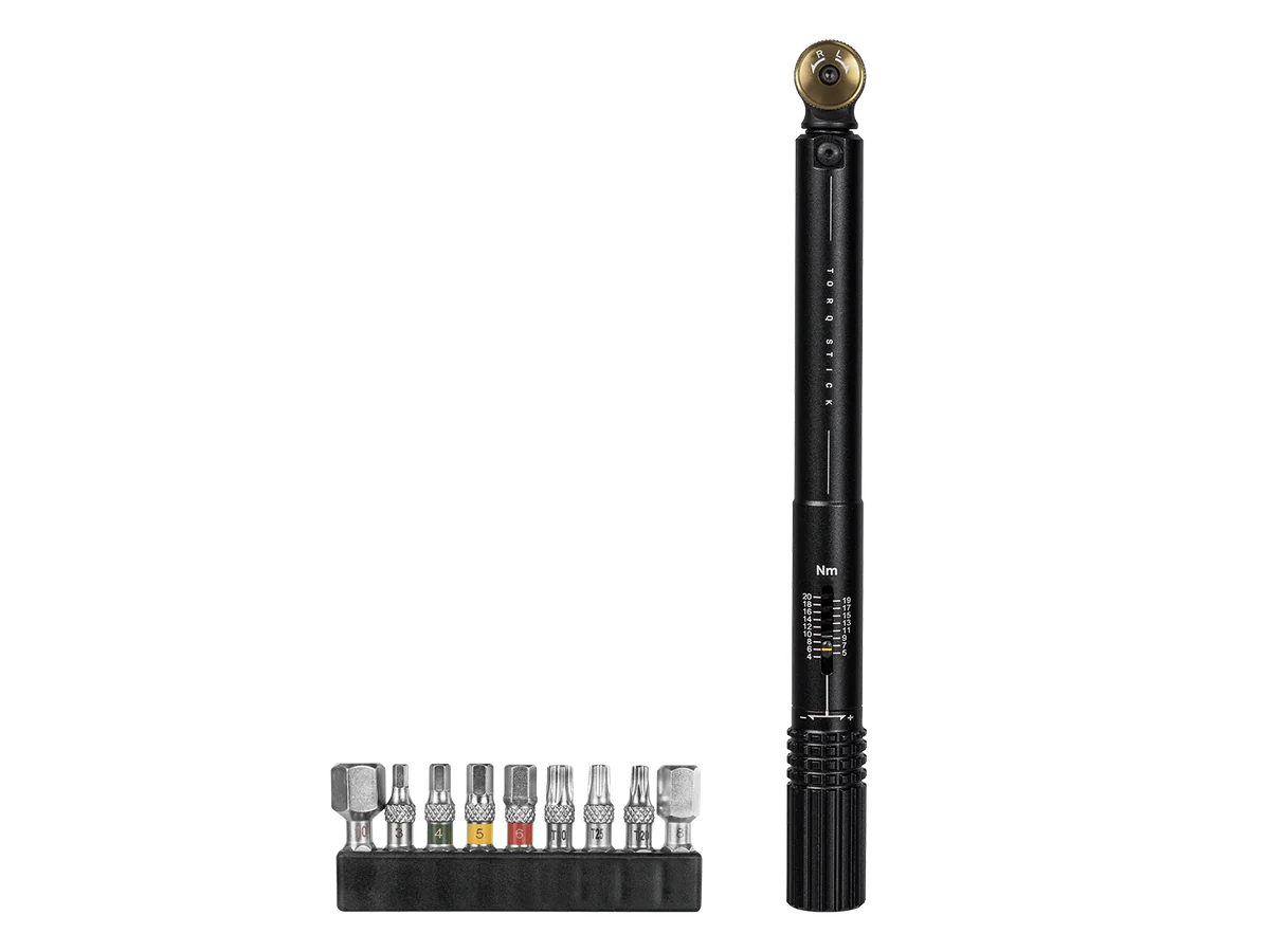 Topeak Workshop Tool Torqstick 4-20Nm Compact Adjustable Mechanical Wrench & 9 Tool Bits