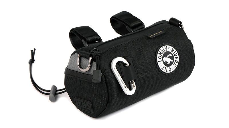 ULAC Handlebar Roll Bag 1.5L with Carabiner Black / Grey - Image 2