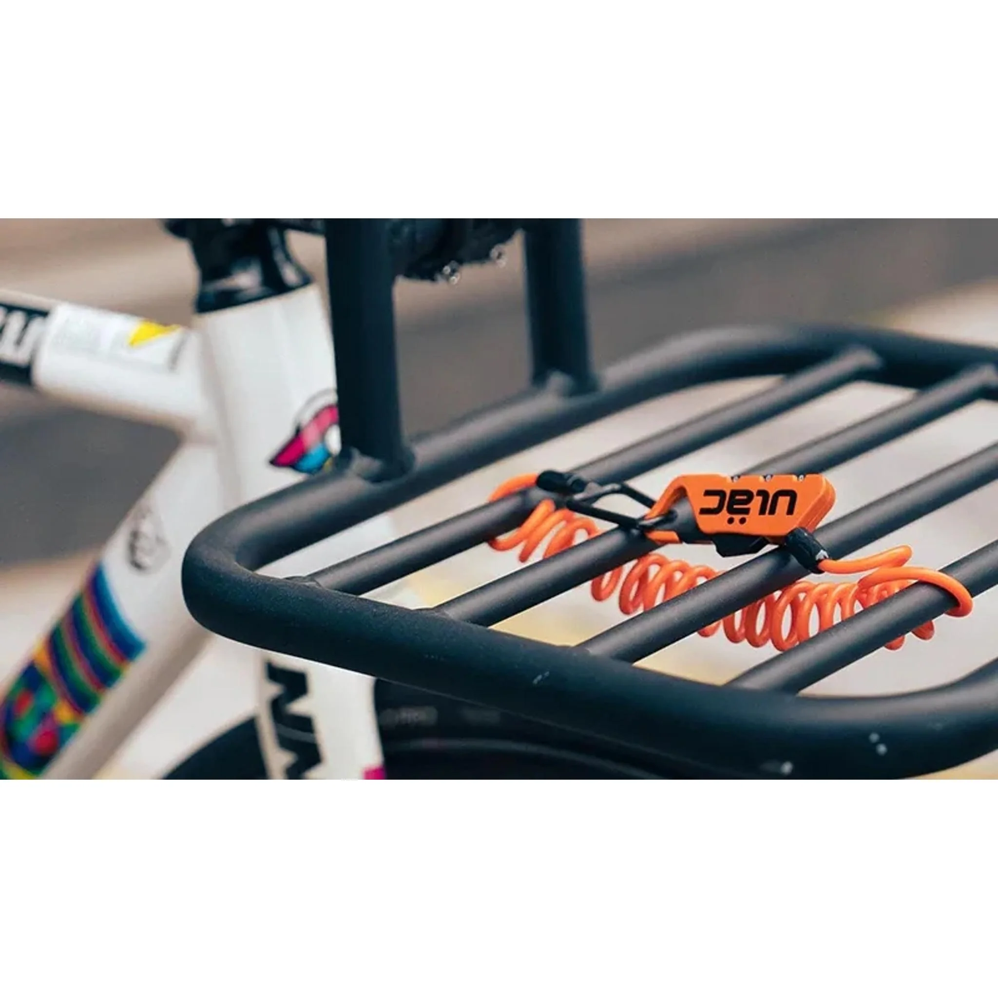 ULAC Piccadilly Carabiner Combo Lock + Cable 4mm x 120cm Orange - Image 3