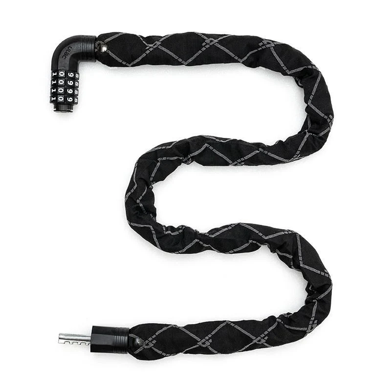 ULAC Lock Steel Kombat Combination Chain Hardened Steel 7mm x 100cm Black/Yellow - Image 2