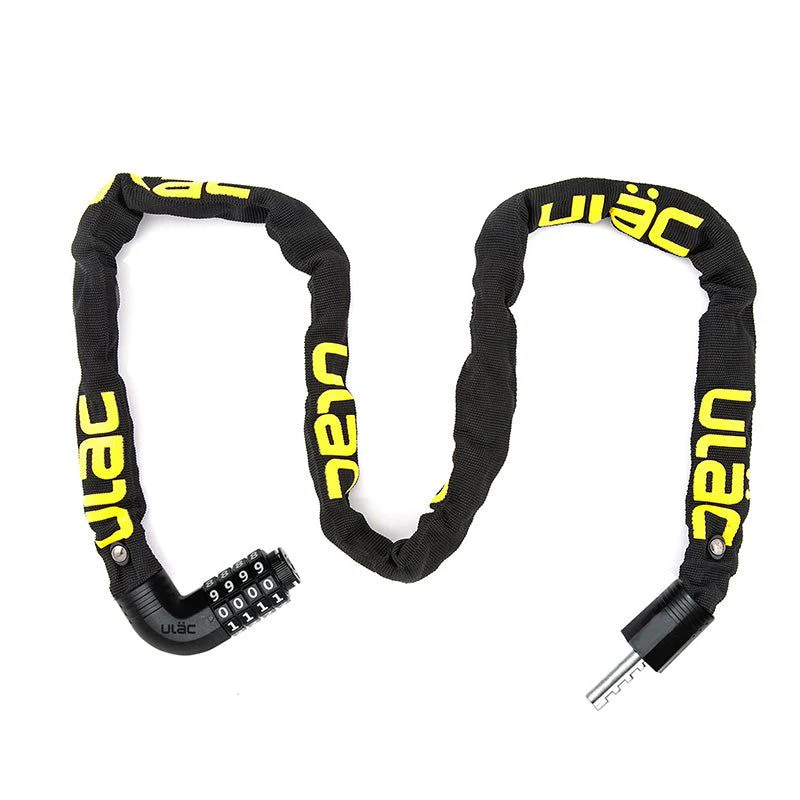 ULAC Lock Steel Kombat Combination Chain Hardened Steel 7mm x 100cm Neo Black/Grey - Image 2